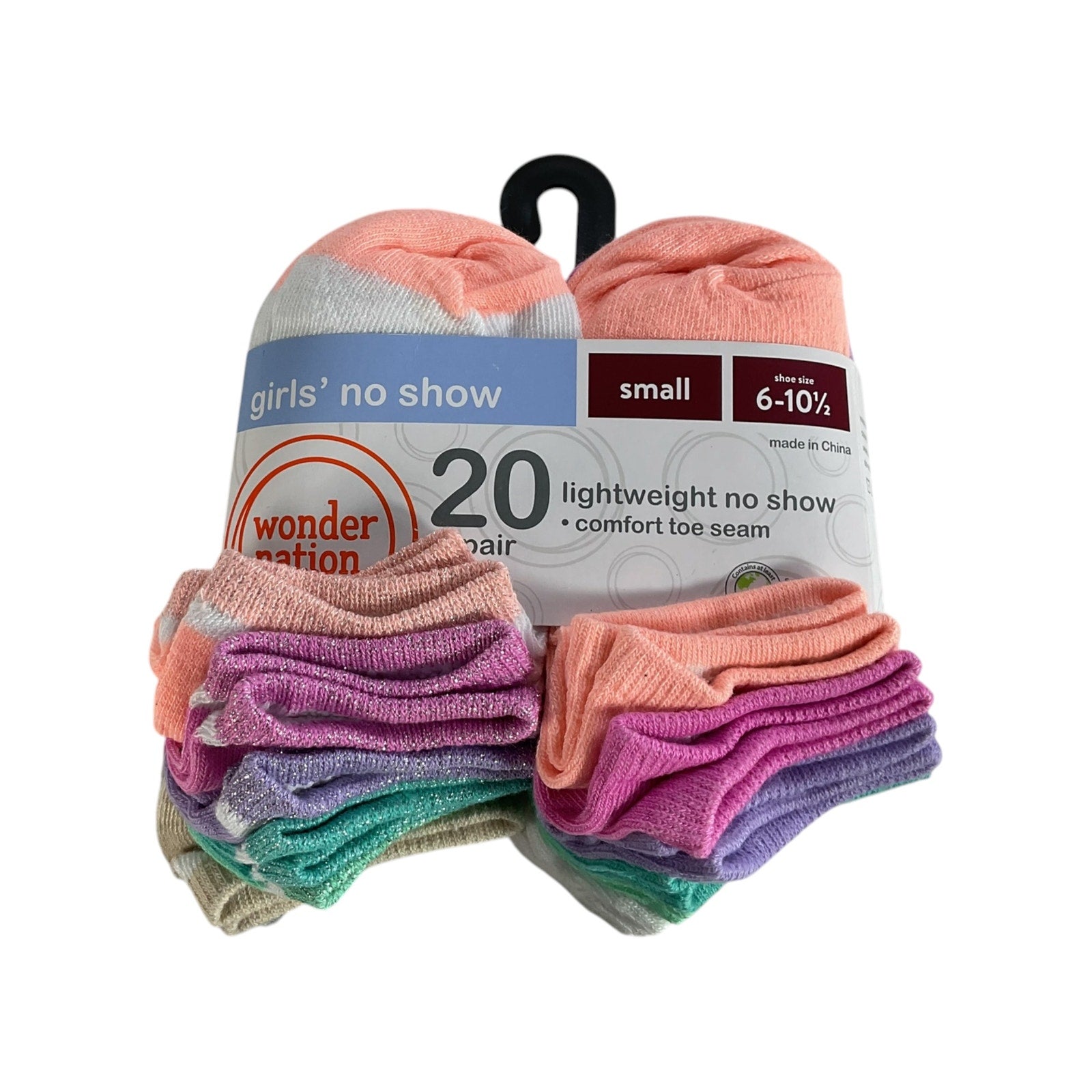 Set de calcetines para niña 6-10.5 (Wonder Nation)