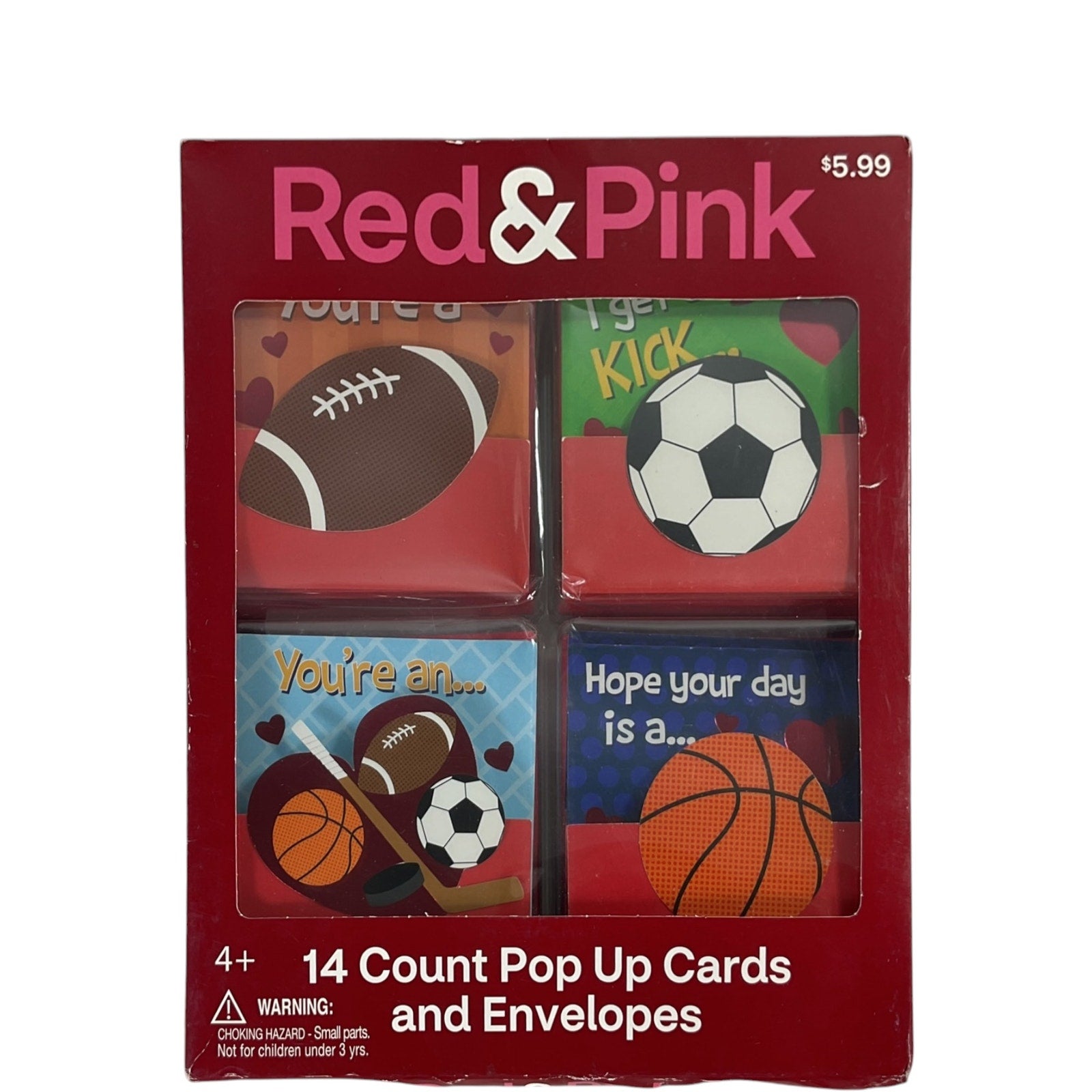 Tarjetas desplegables (Red & Pink)