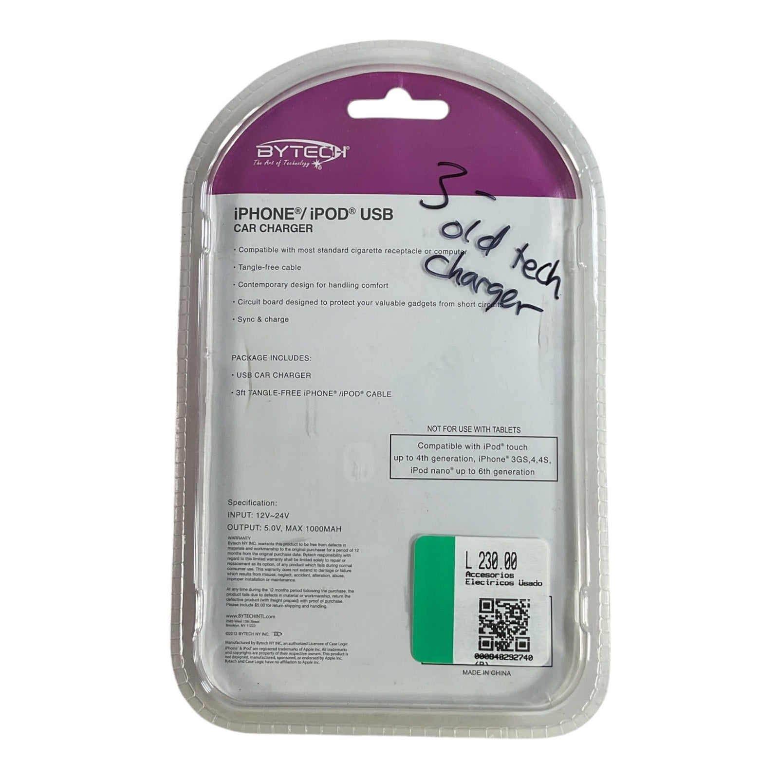 Cargador de carro (BYTECH)