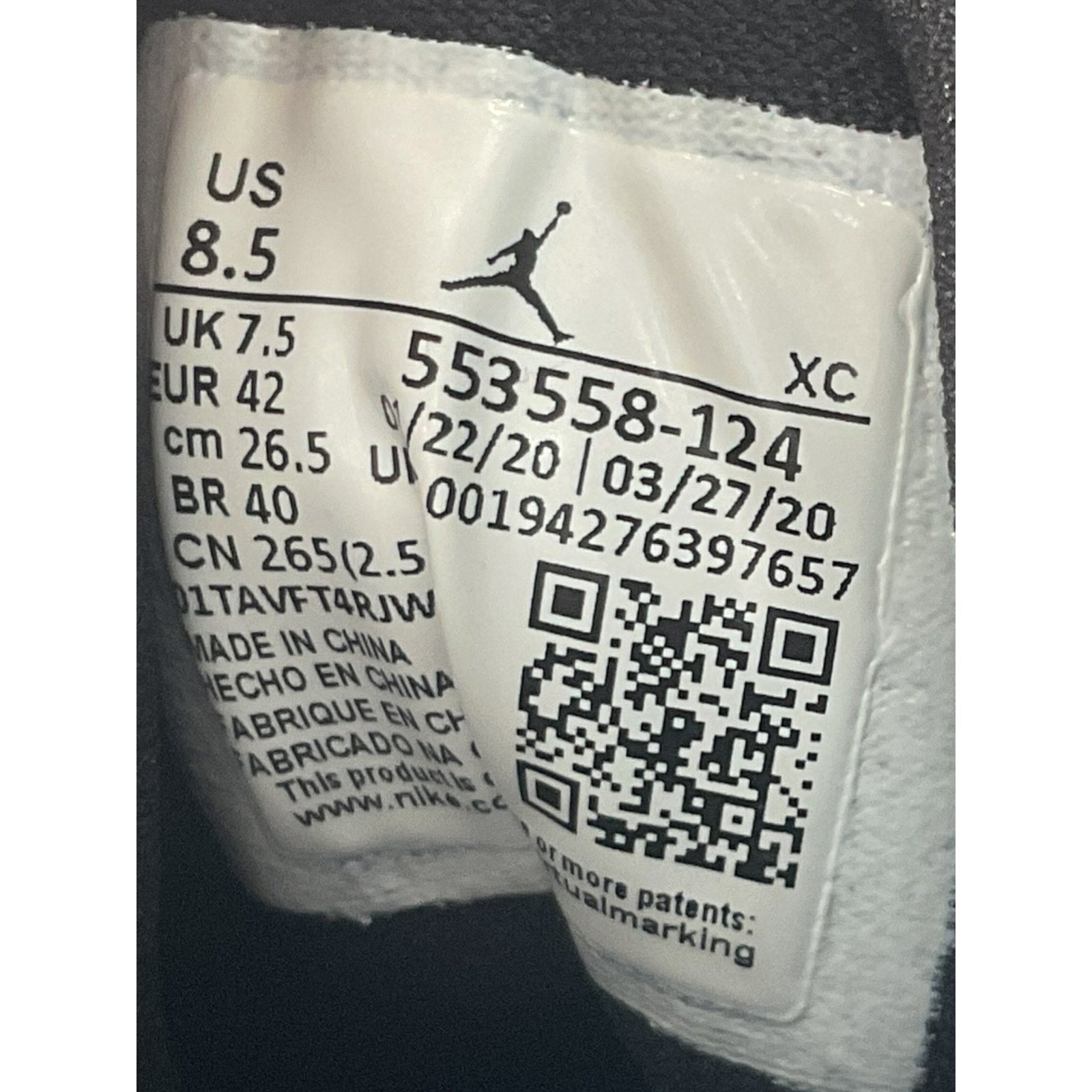 Tenis 8.5 (Jordan)