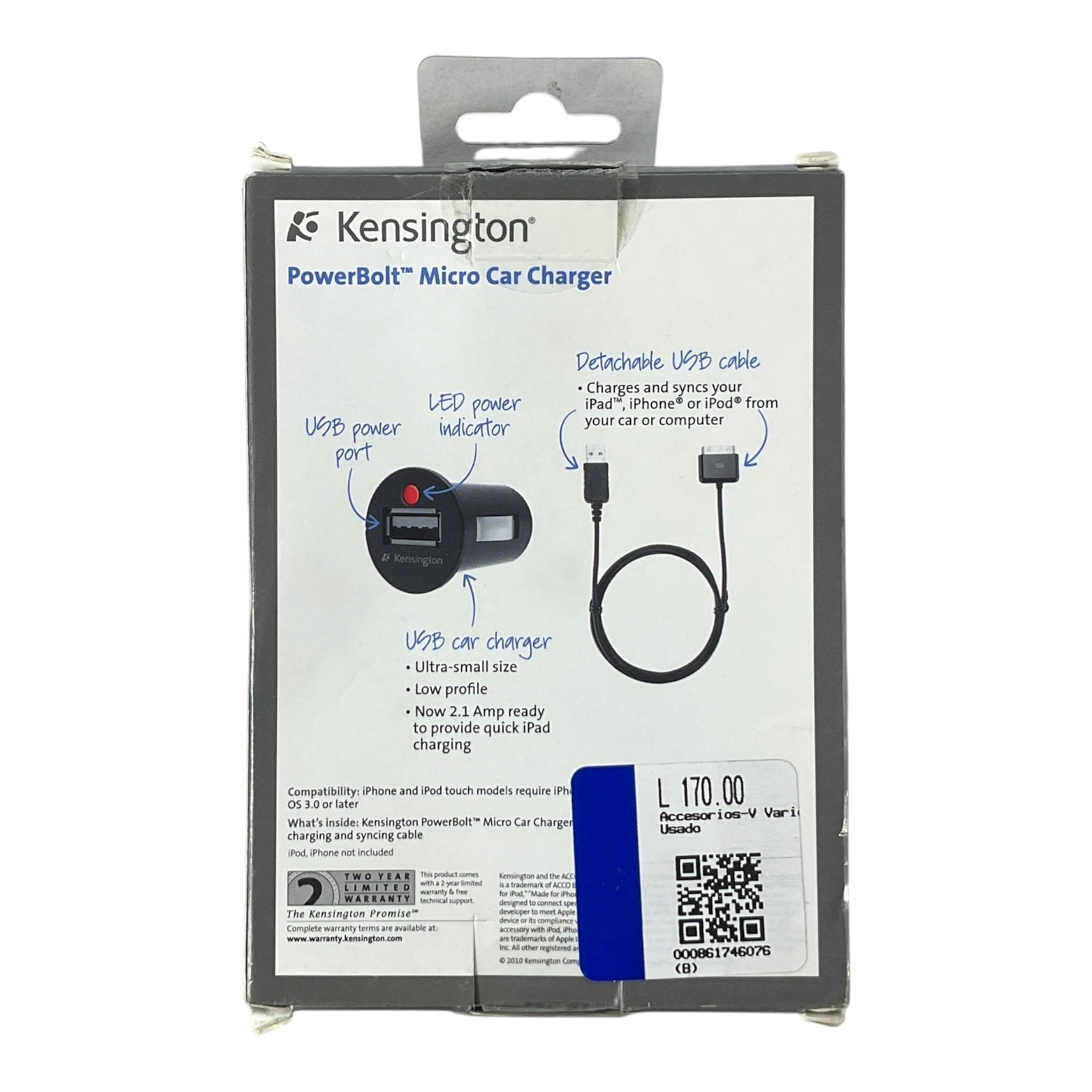Cargador para auto para modelos antiguos de iPhone