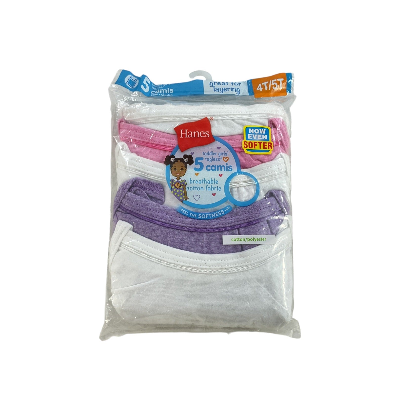 Set de camisas niña 4T/5T (Hanes)