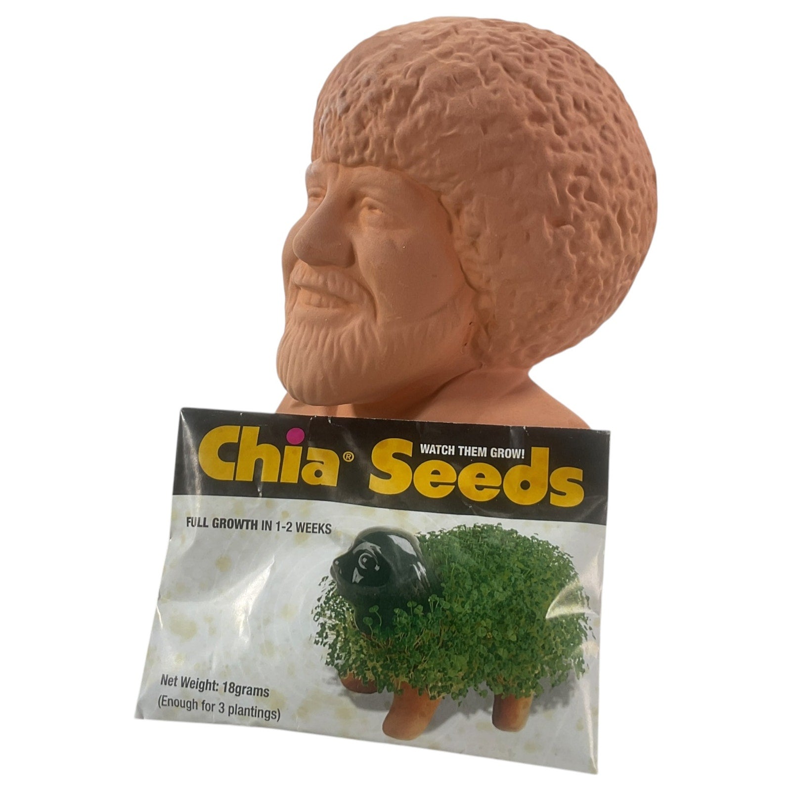 Macetero de Bob Ross (Chía Pet)