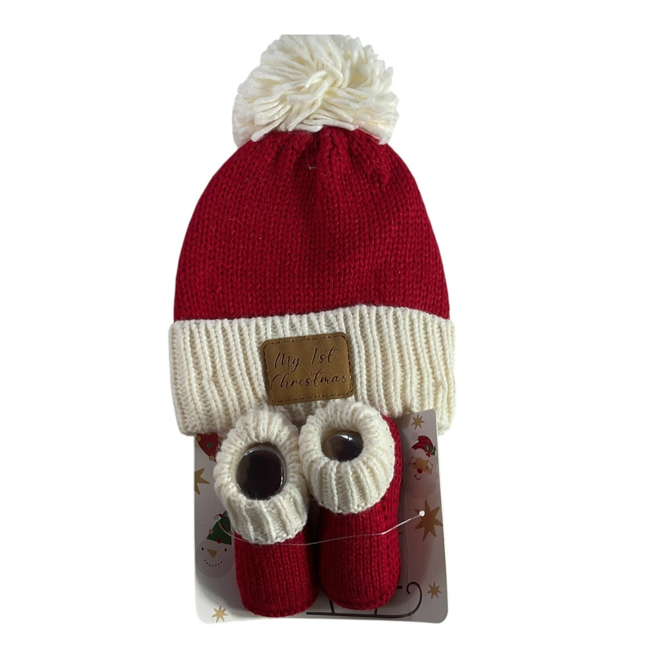 Set de Gorro y calcetines de bebé 0-12M