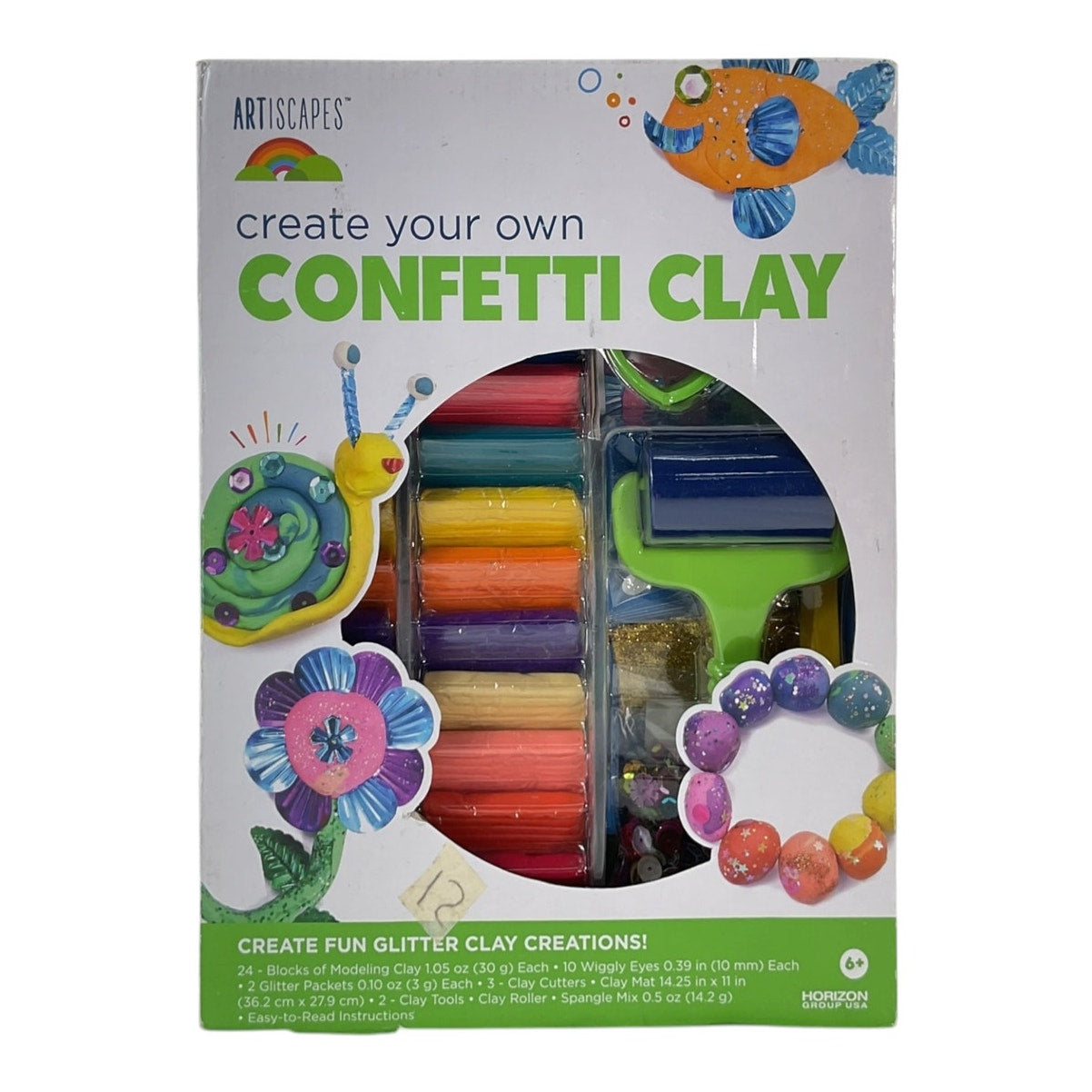 Set de modelado de figuras con confeti y brillantina (ARTISCAPES)