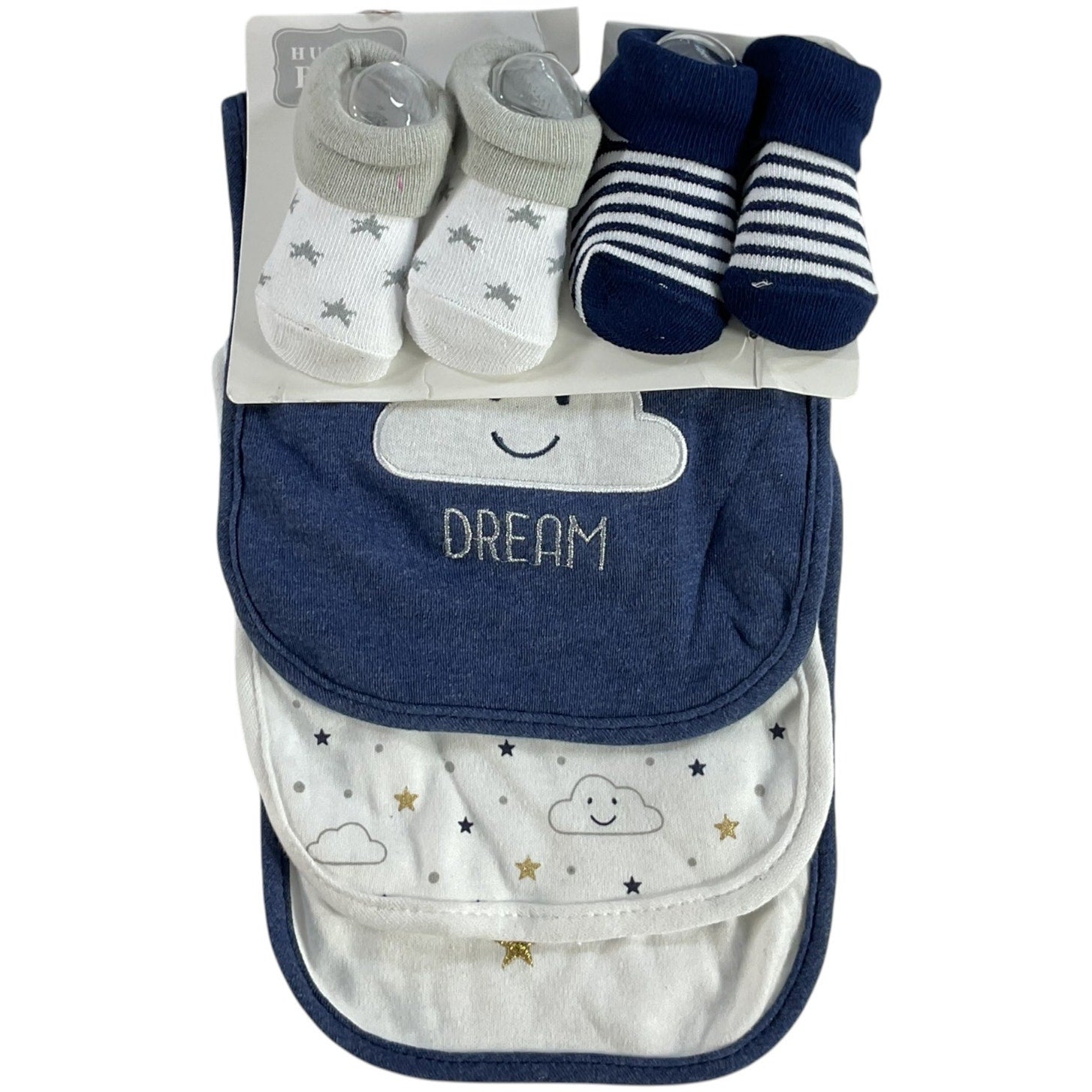 Set de baberos y calcetines 0-9M (Hudson Baby)