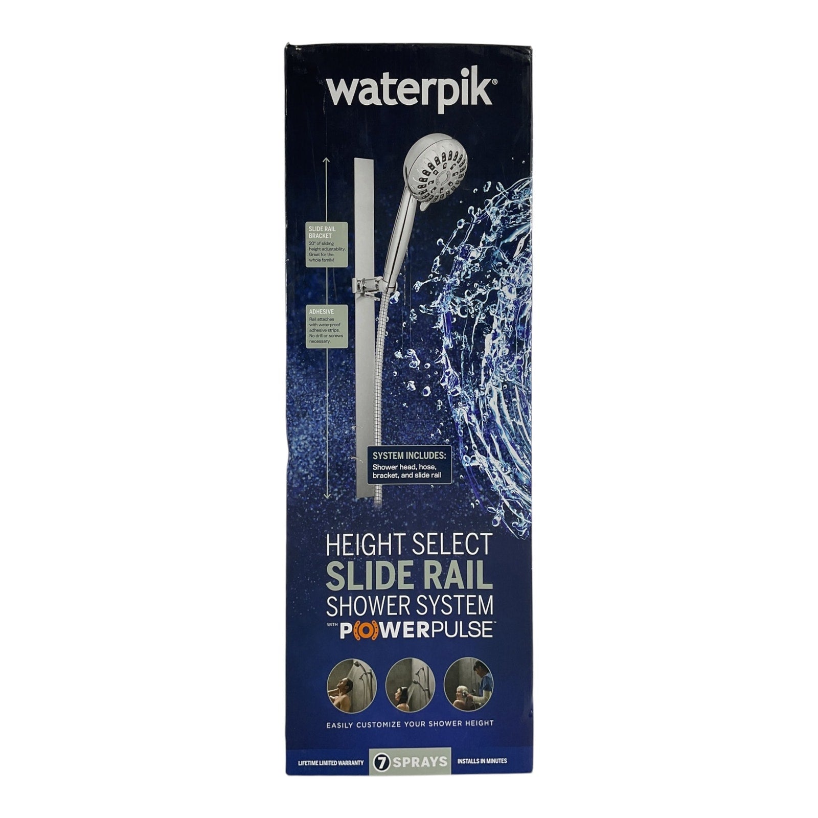 Sistema de ducha con barra deslizante y altura ajustable (Waterpink)