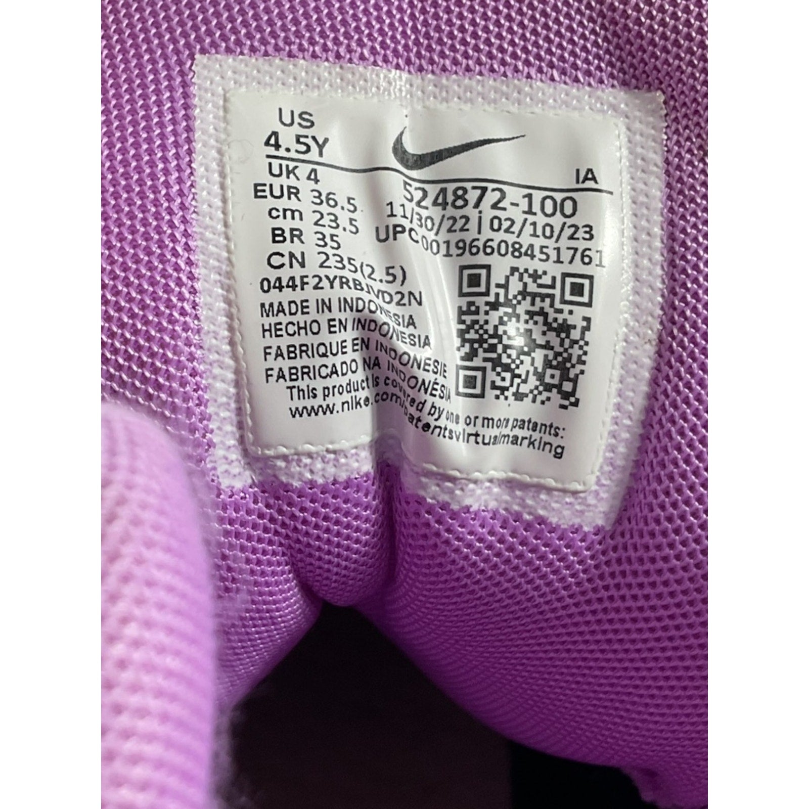 Botín niña 4.5Y (Nike)
