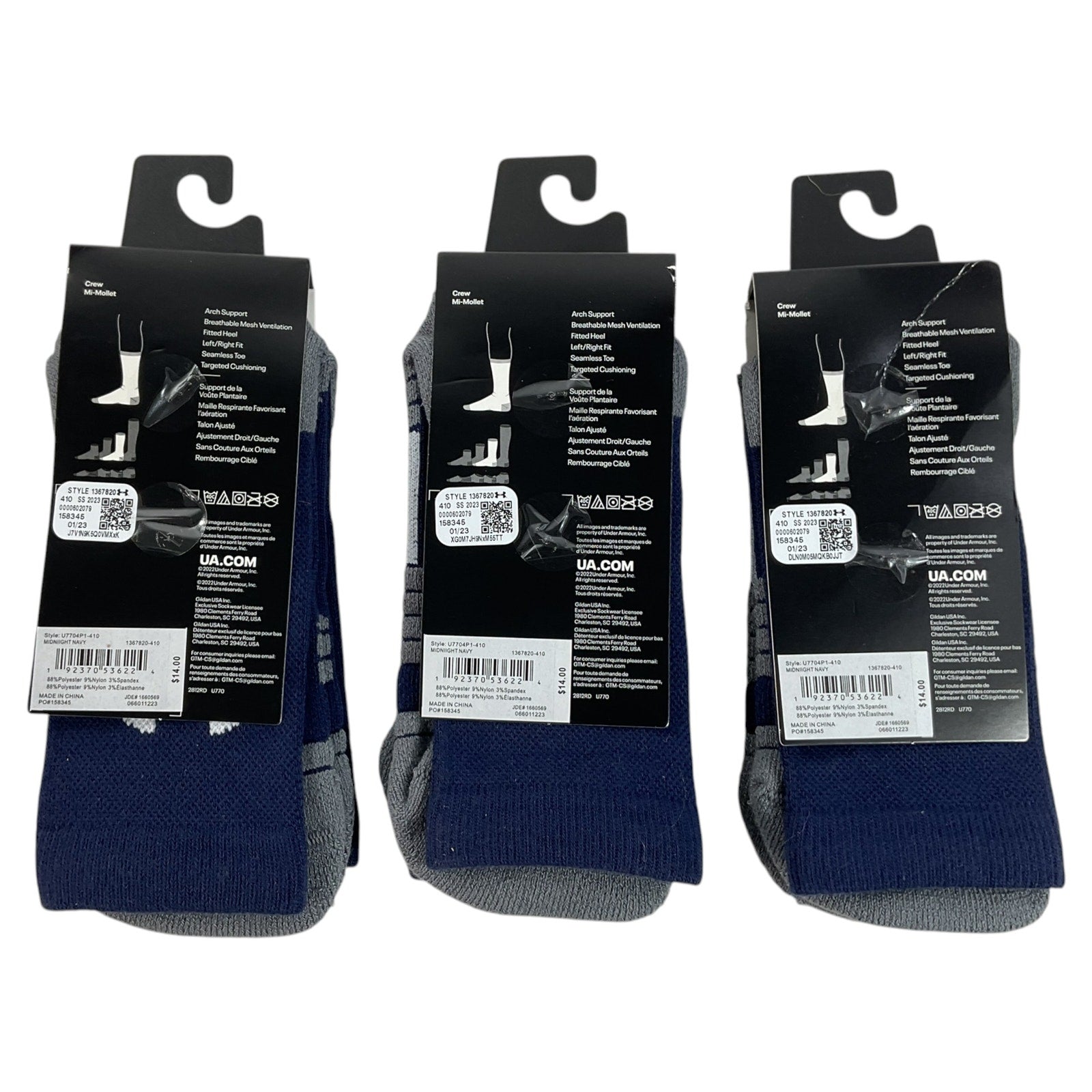 Set de Calcetines 7 - 8.5 (Under Armour)