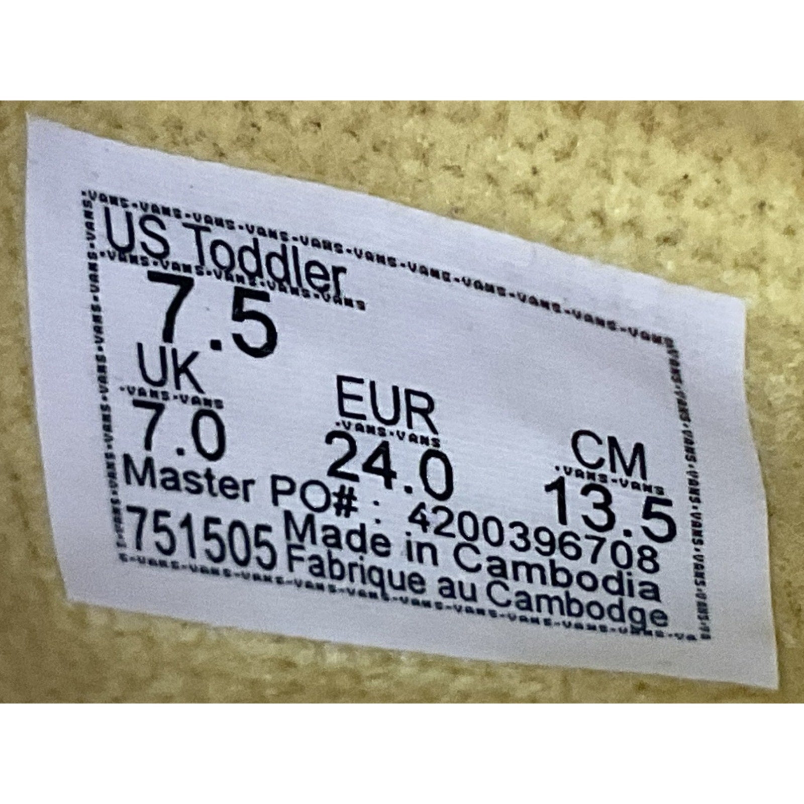 Tenis niña 7.5 (Vans)