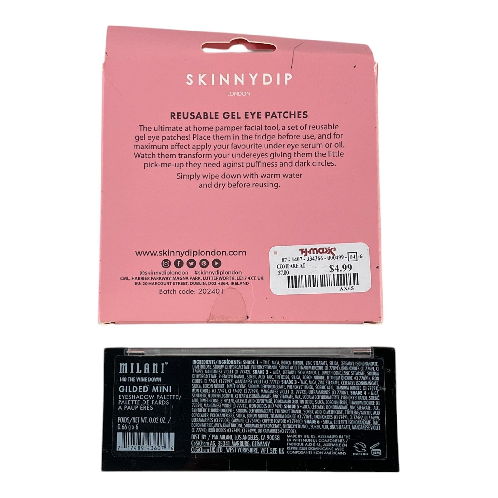 Set de sombras y parches para ojeras