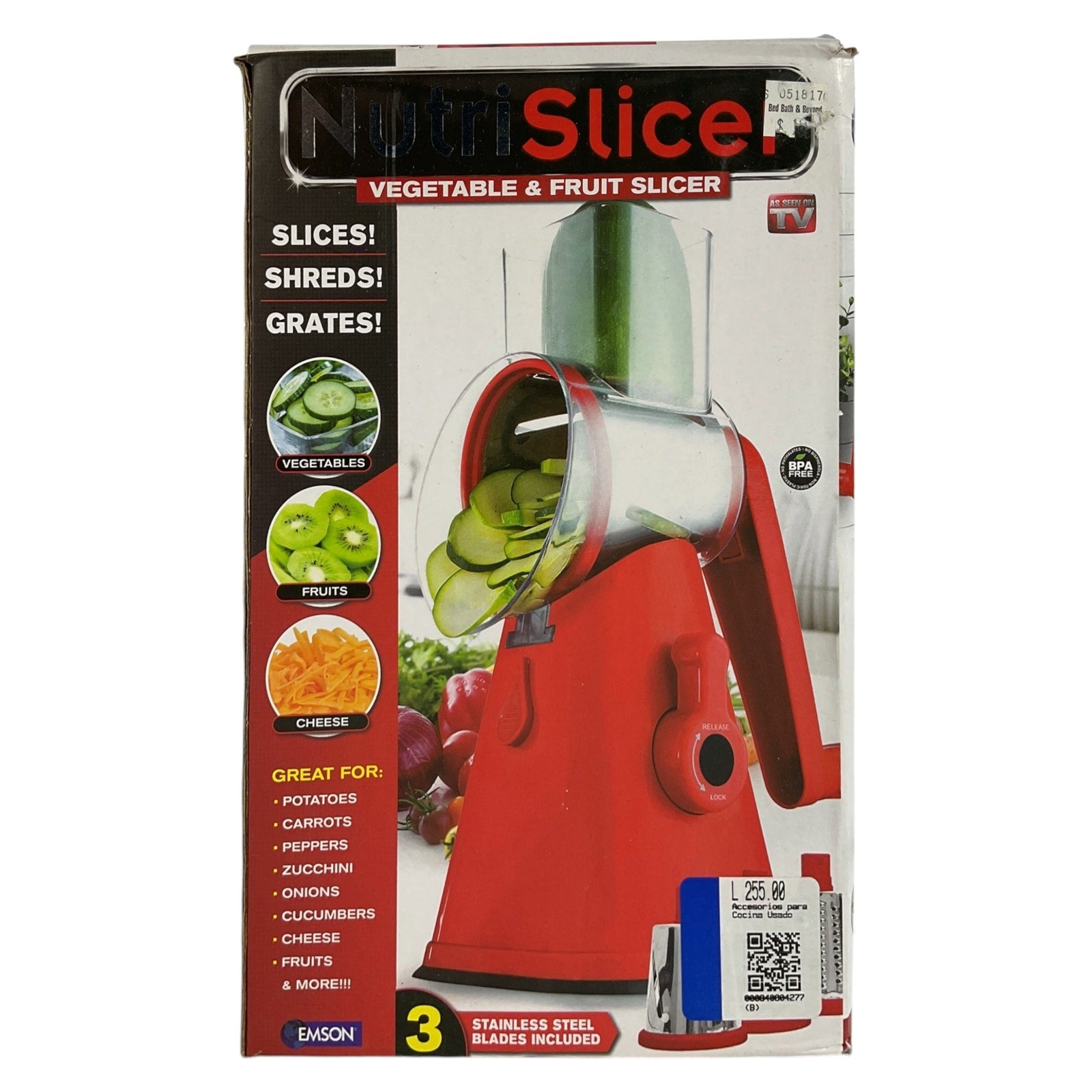 Rebanador y rallador de frutas y verduras (NutriSlice)