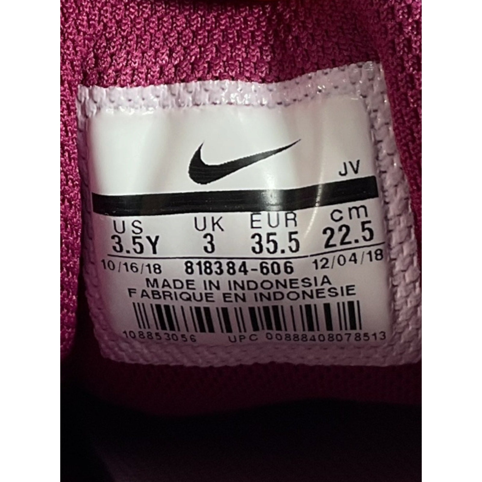 Tenis niña 3.5Y (Nike)