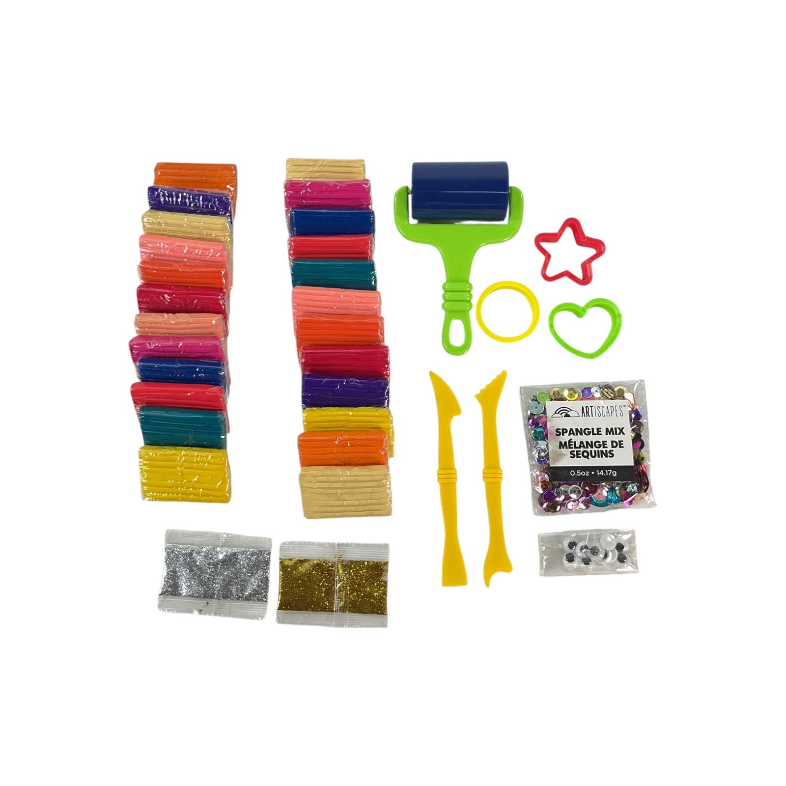 Set de modelado de figuras con confeti y brillantina (ARTISCAPES)
