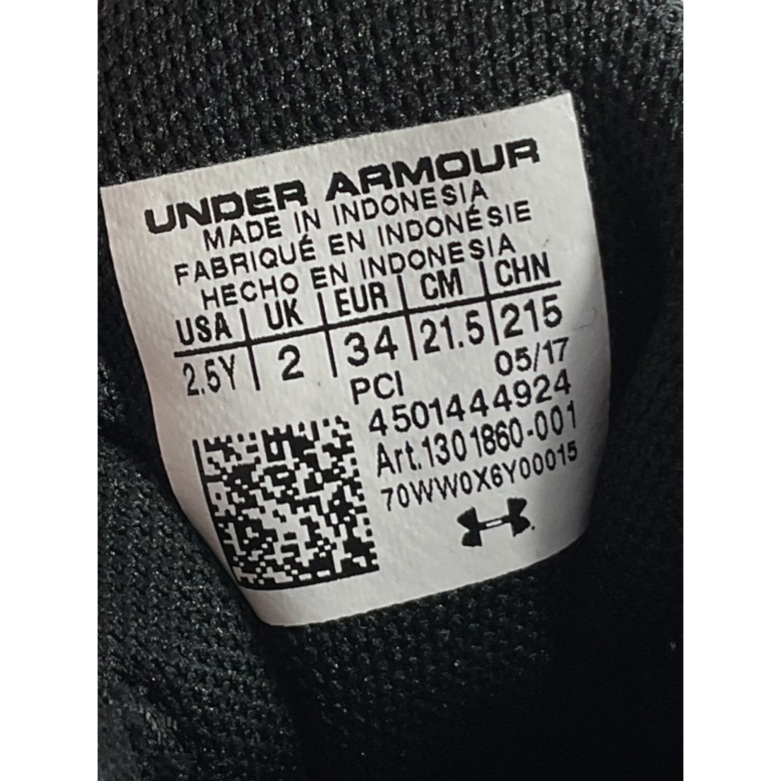Tenis Niño 2.5 (Under Armour)