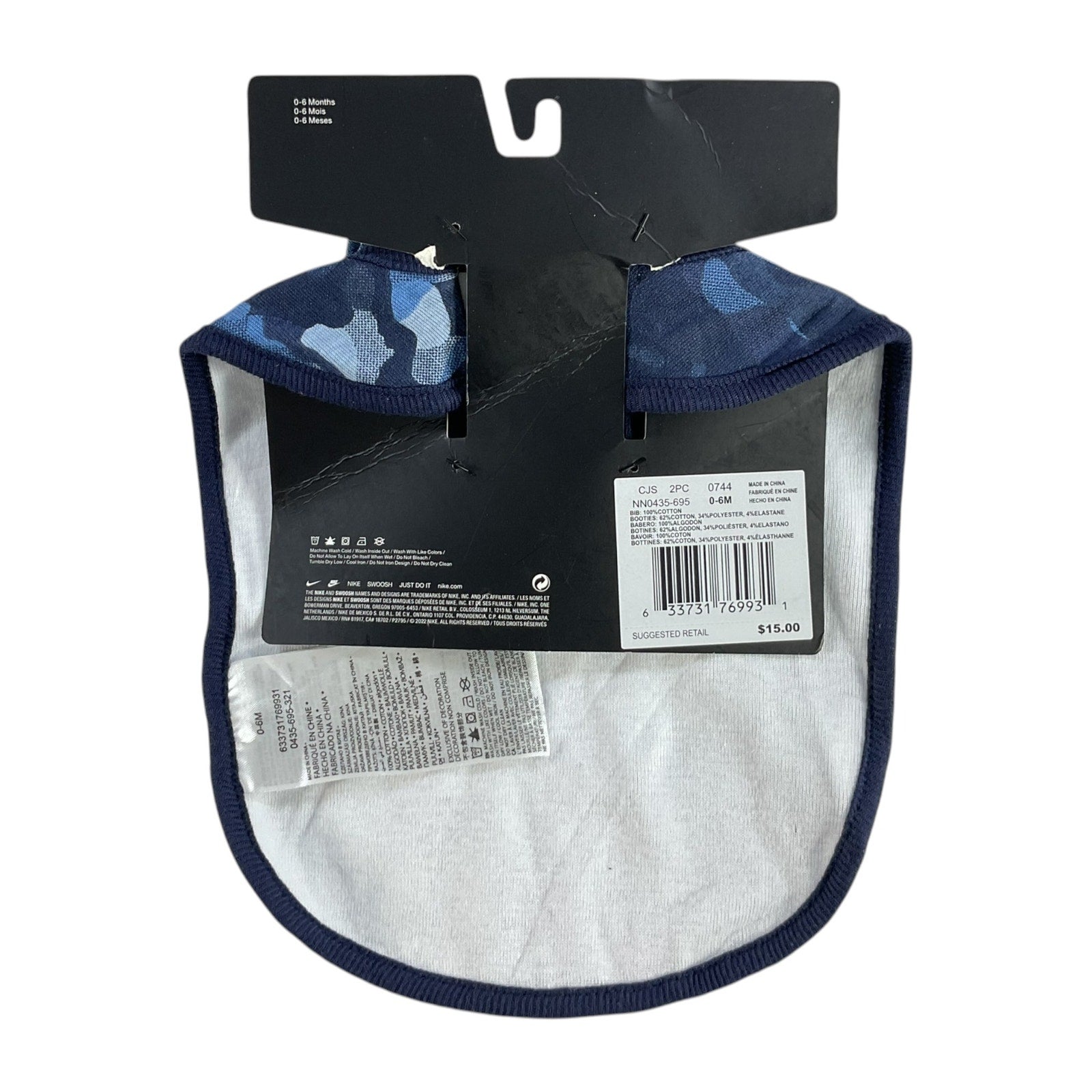 Set de baberos y calcetines 0-6M (Nike)
