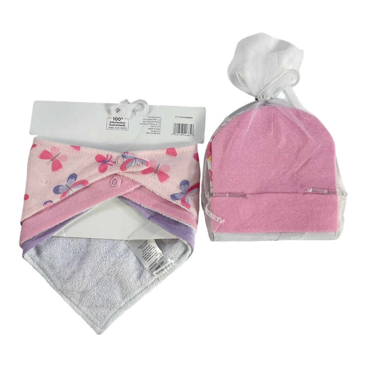 Set de manta, baberos y gorritos de bebe