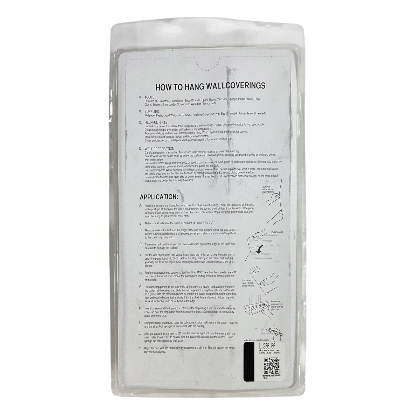 Kit de herramientas para la instalación de papel tapiz (Amazonbasics)