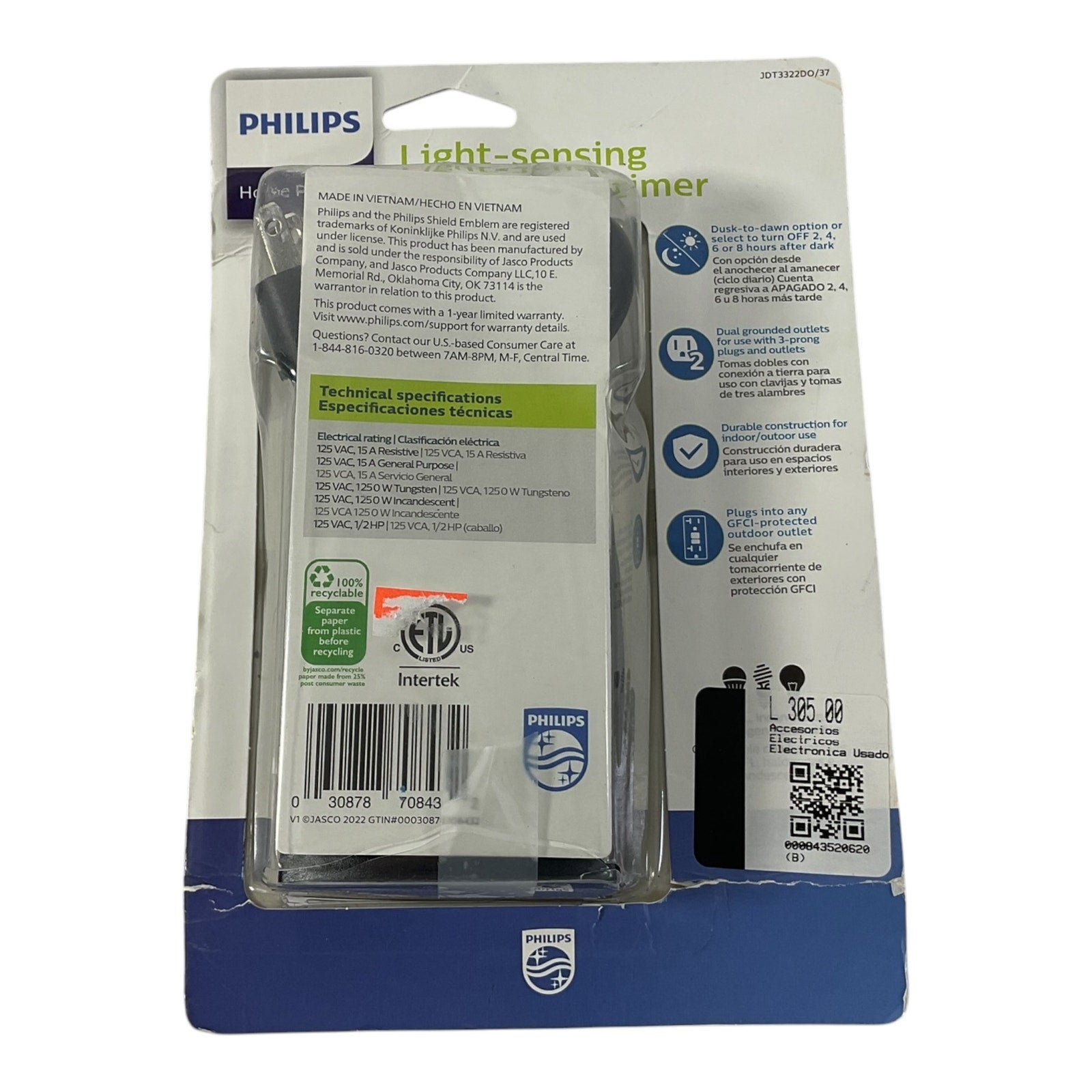 Sensor de luz para exteriores  (Philips)