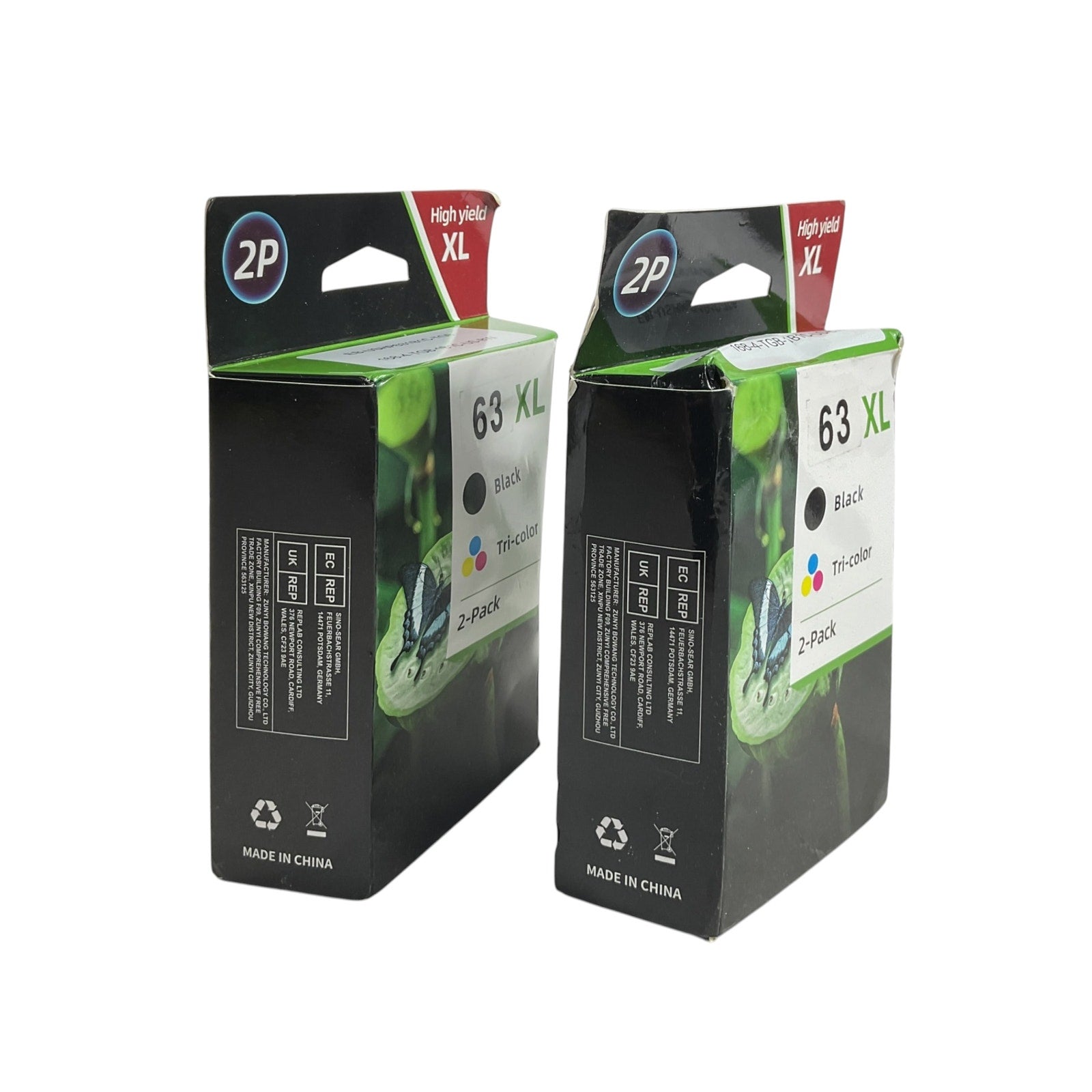 paquete de dos cartuchos de tinta original HP 63XL
