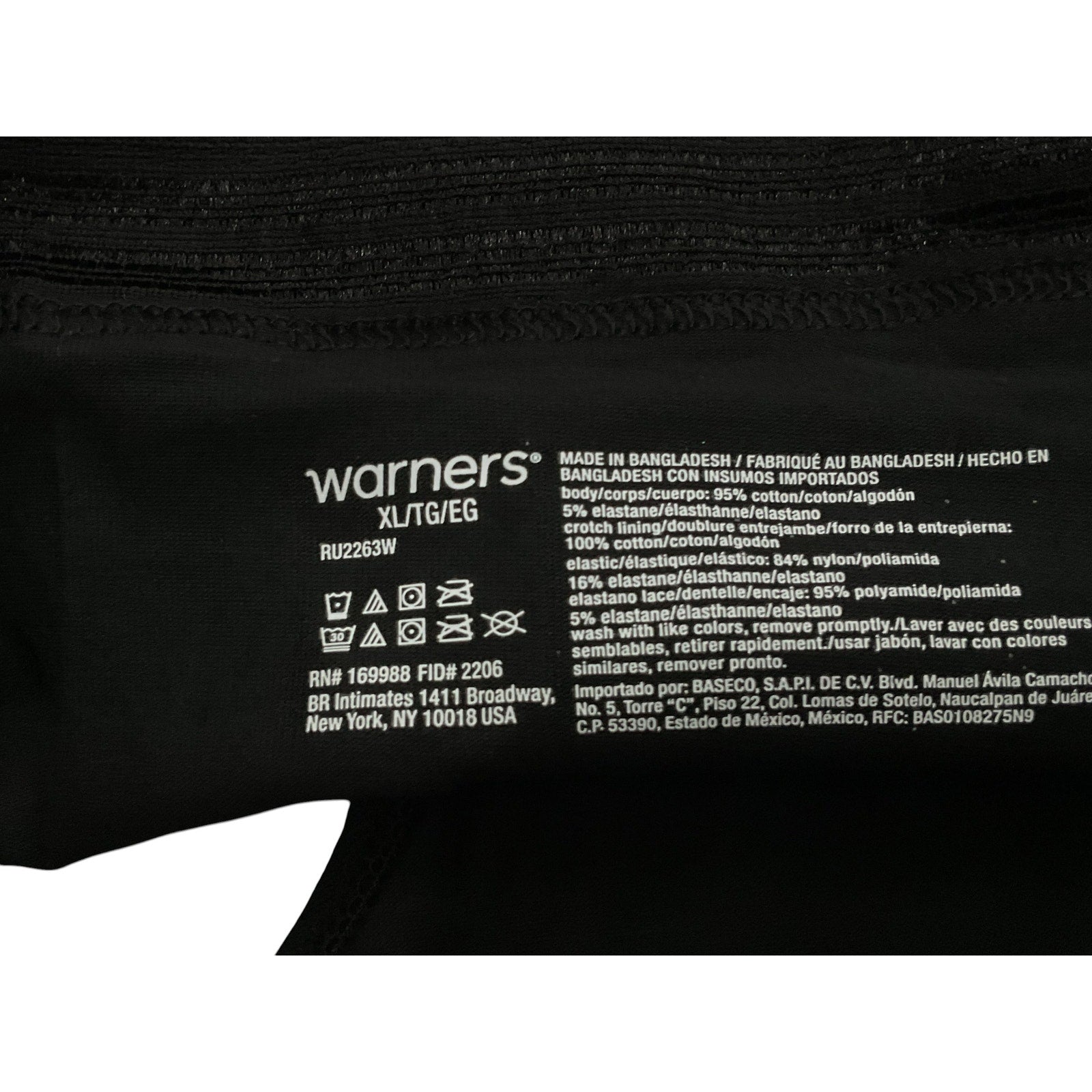 Set de ropa interior XL (warnes)
