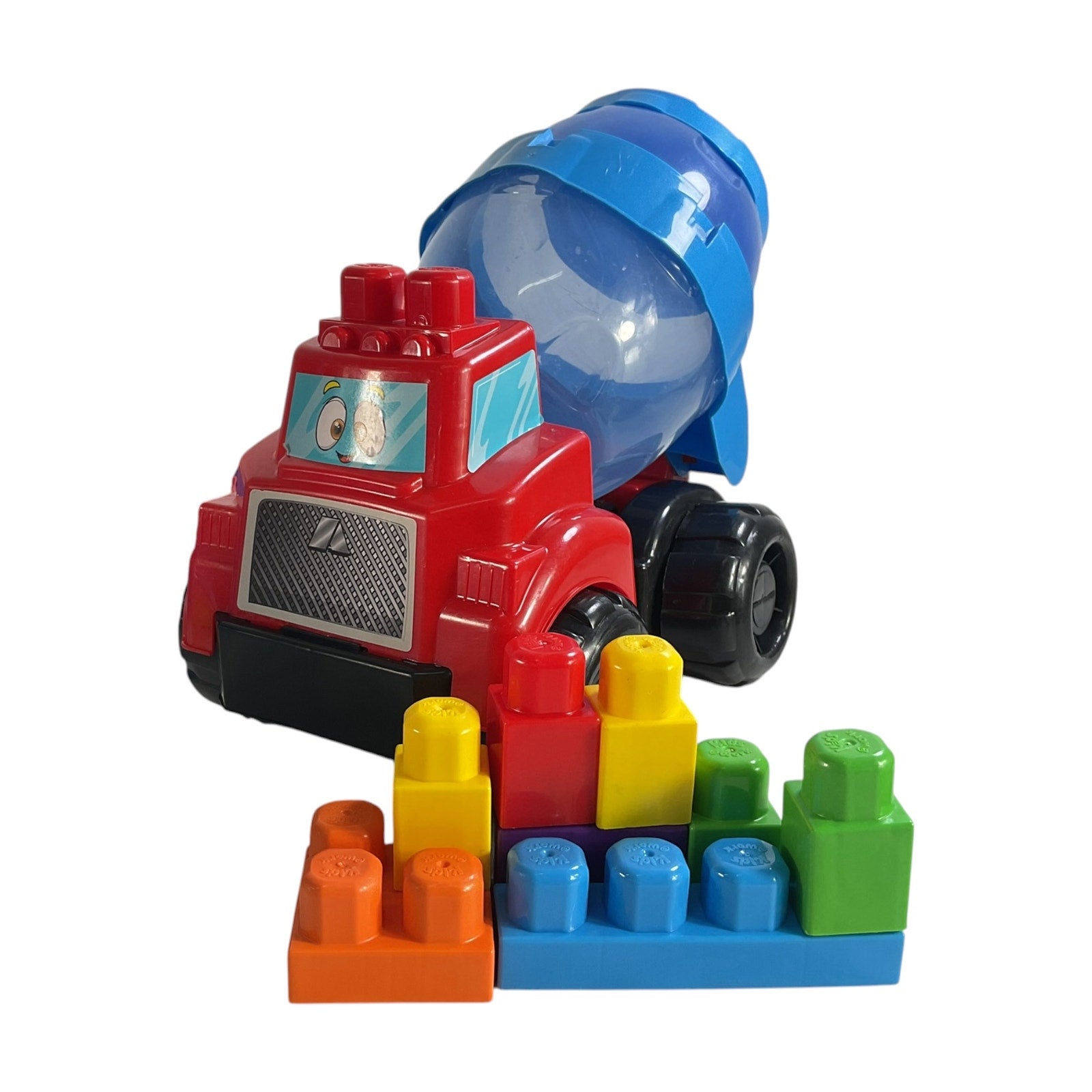 Volqueta con bloques de construcción