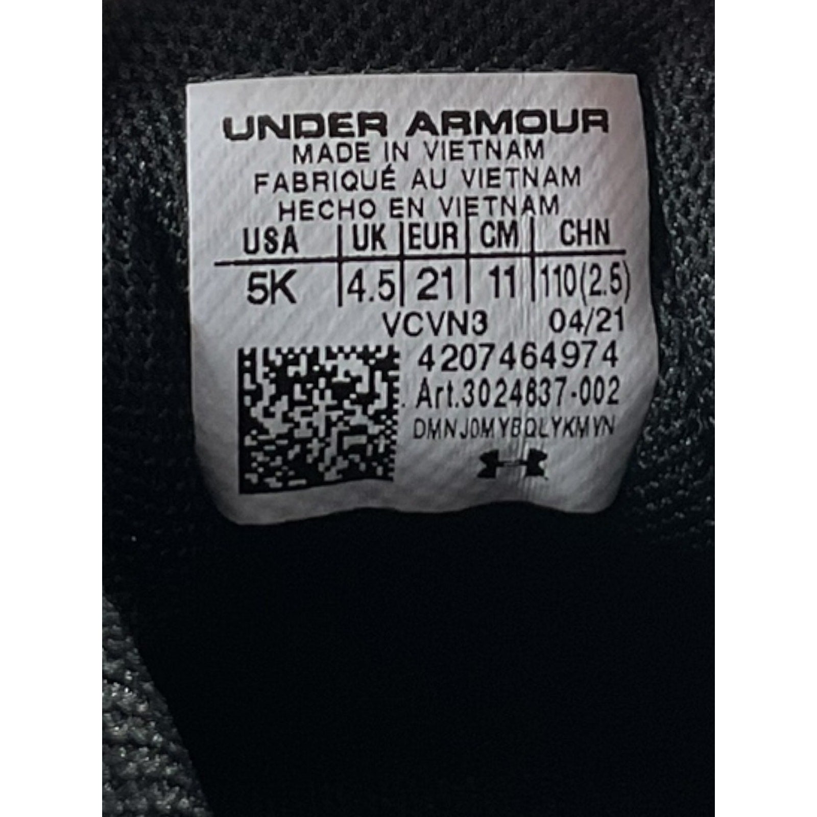 Tenis niño 5K (Under Armour)