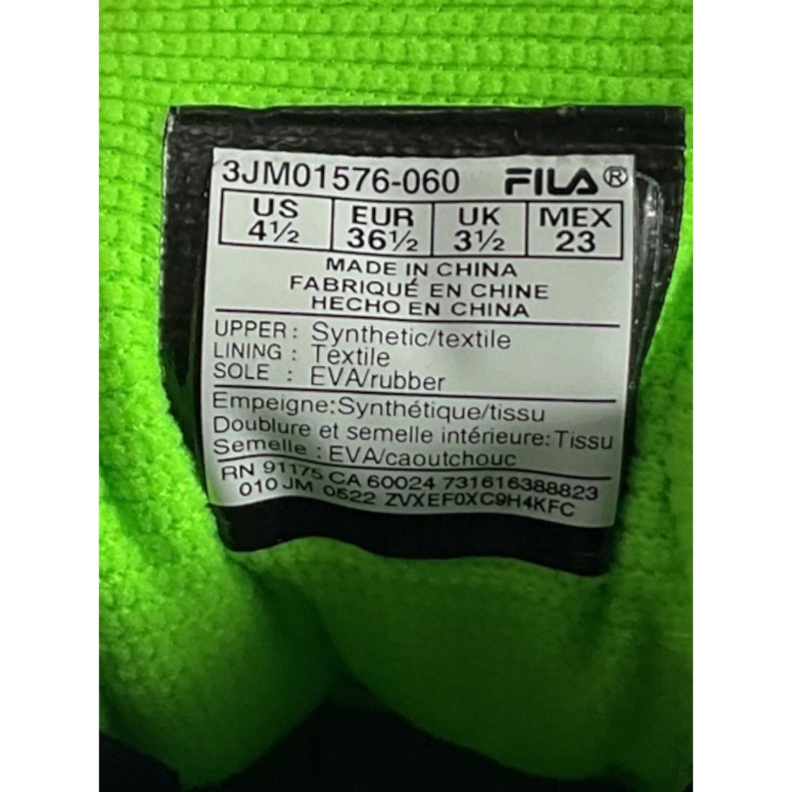 Tenis niño 4.5 (FILA)