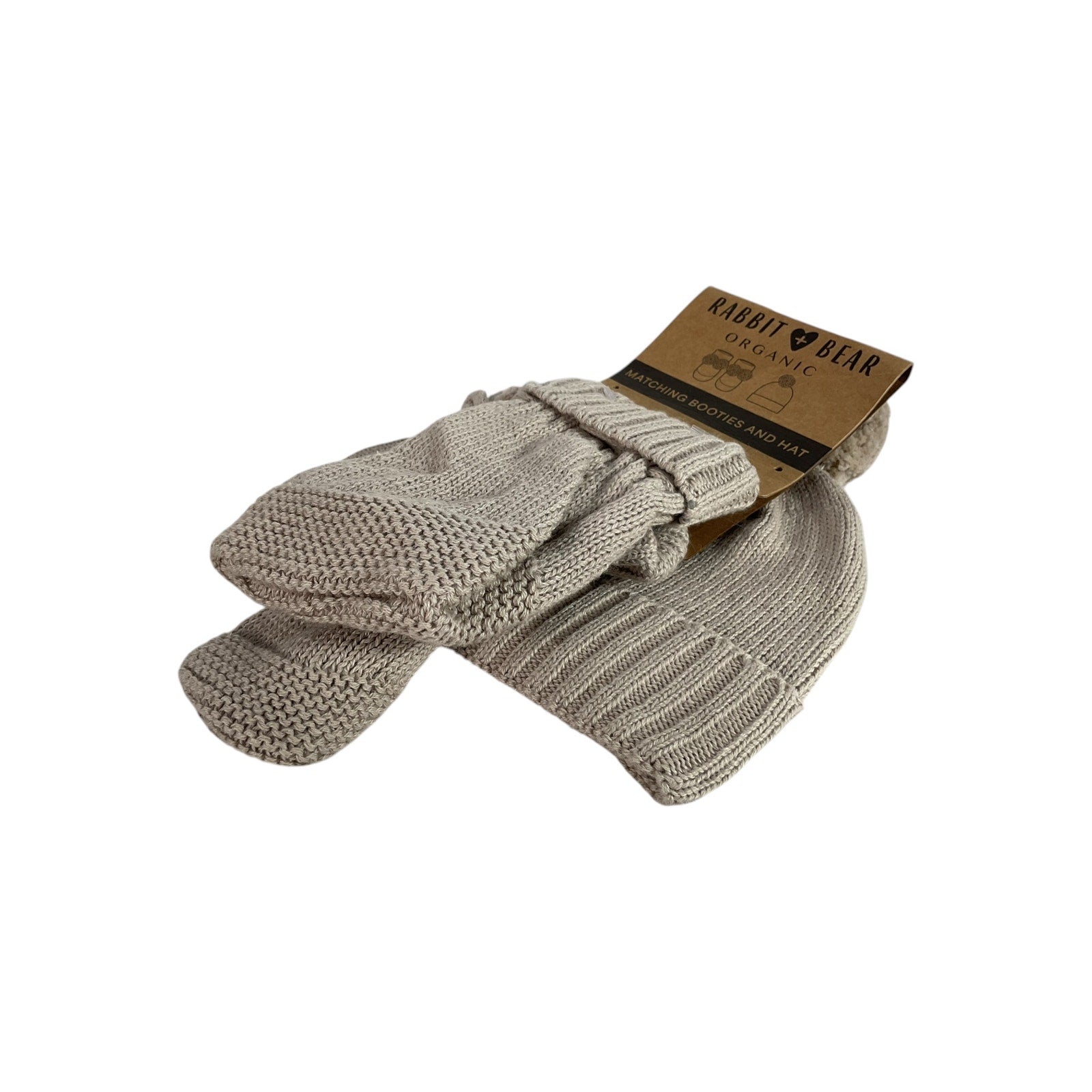 Set de gorro y calcetas para bebe 3-6M  (Rabbit + Bear)