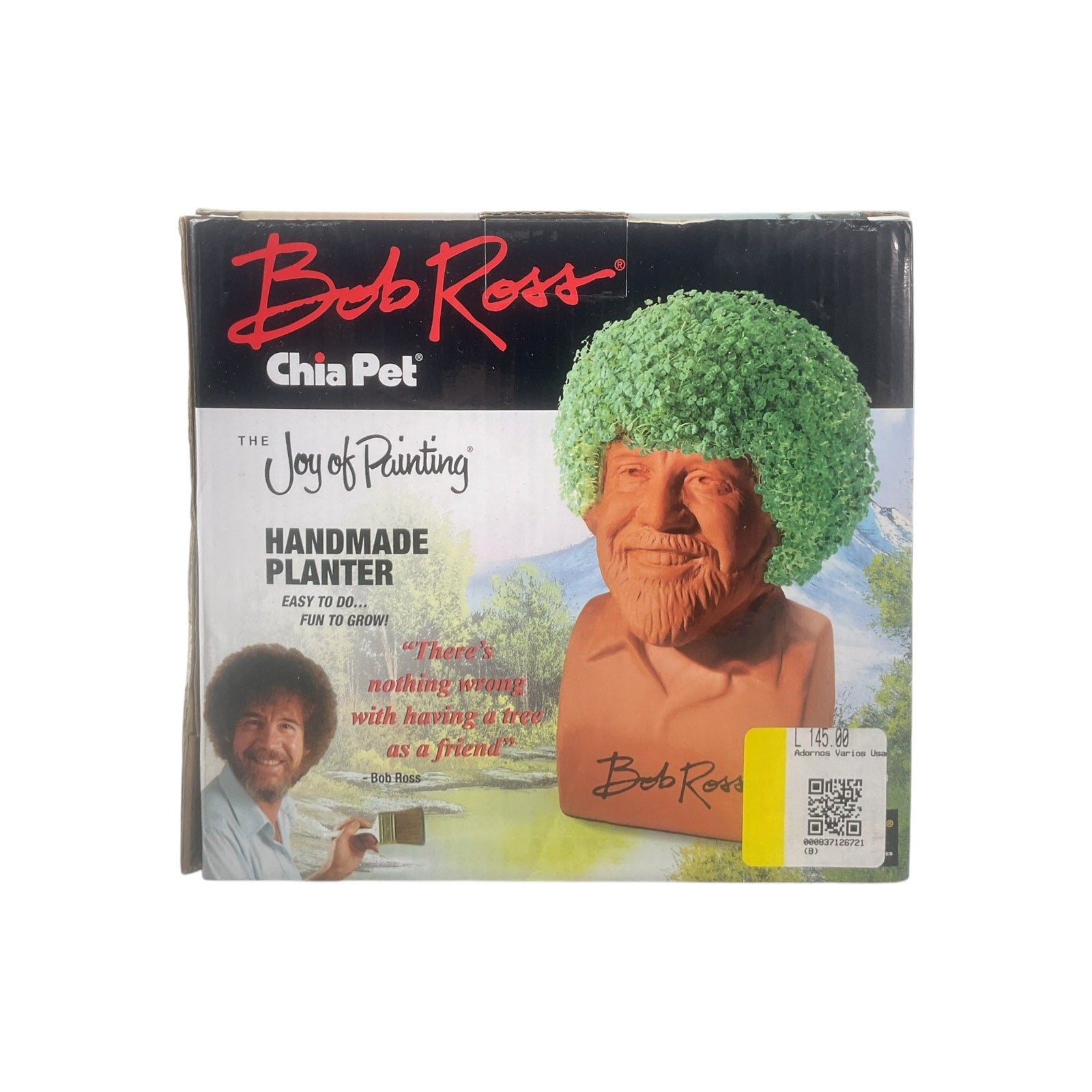 Macetero de Bob Ross (Chía Pet)