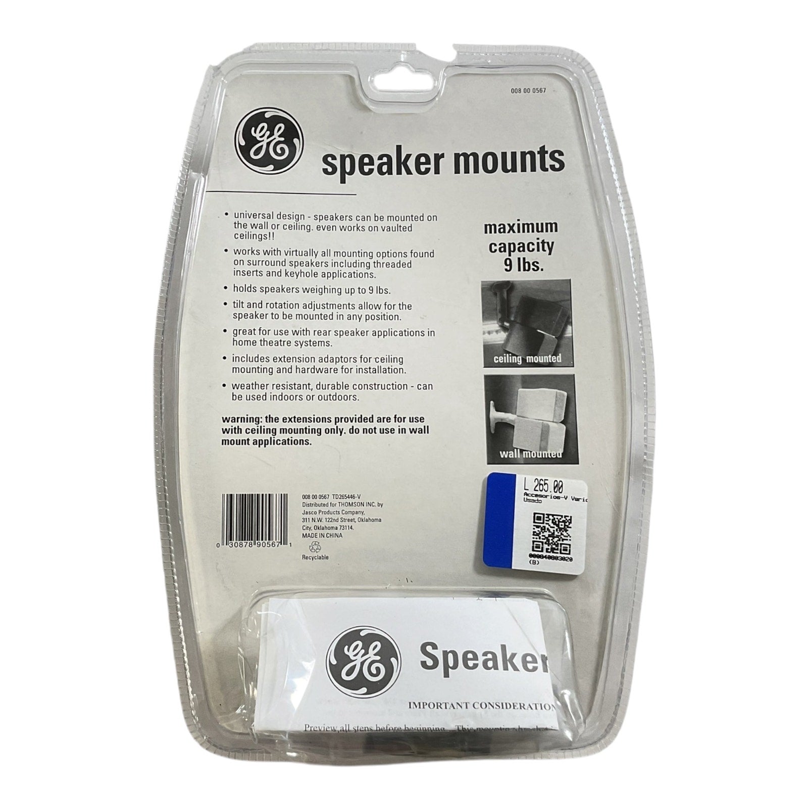 Soportes universales para altavoces (General Electric)
