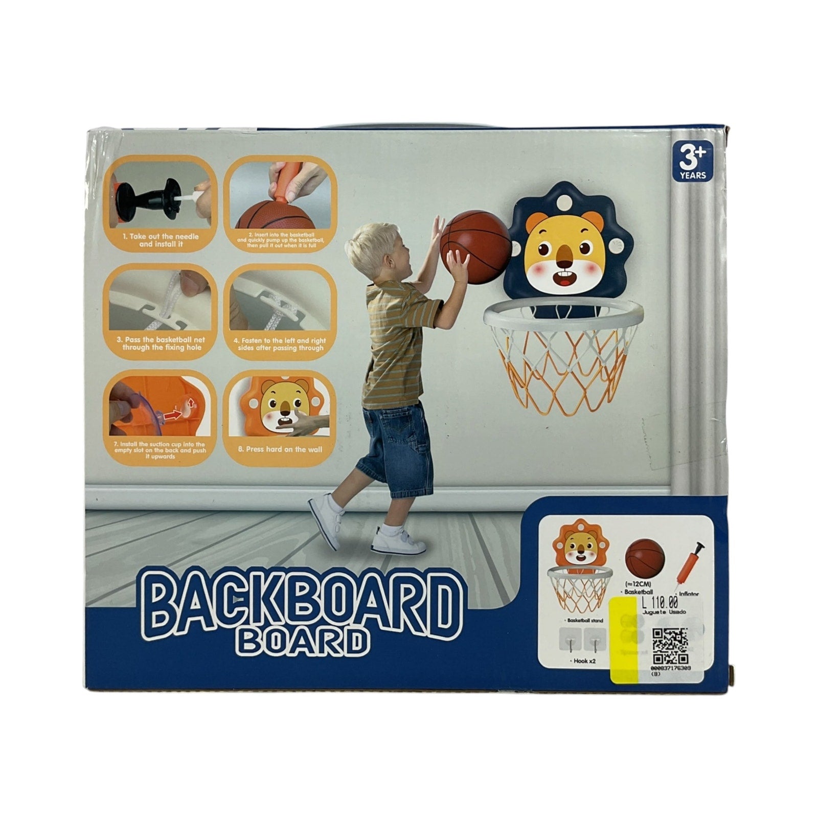 Mini aro de baloncesto infantil para pared