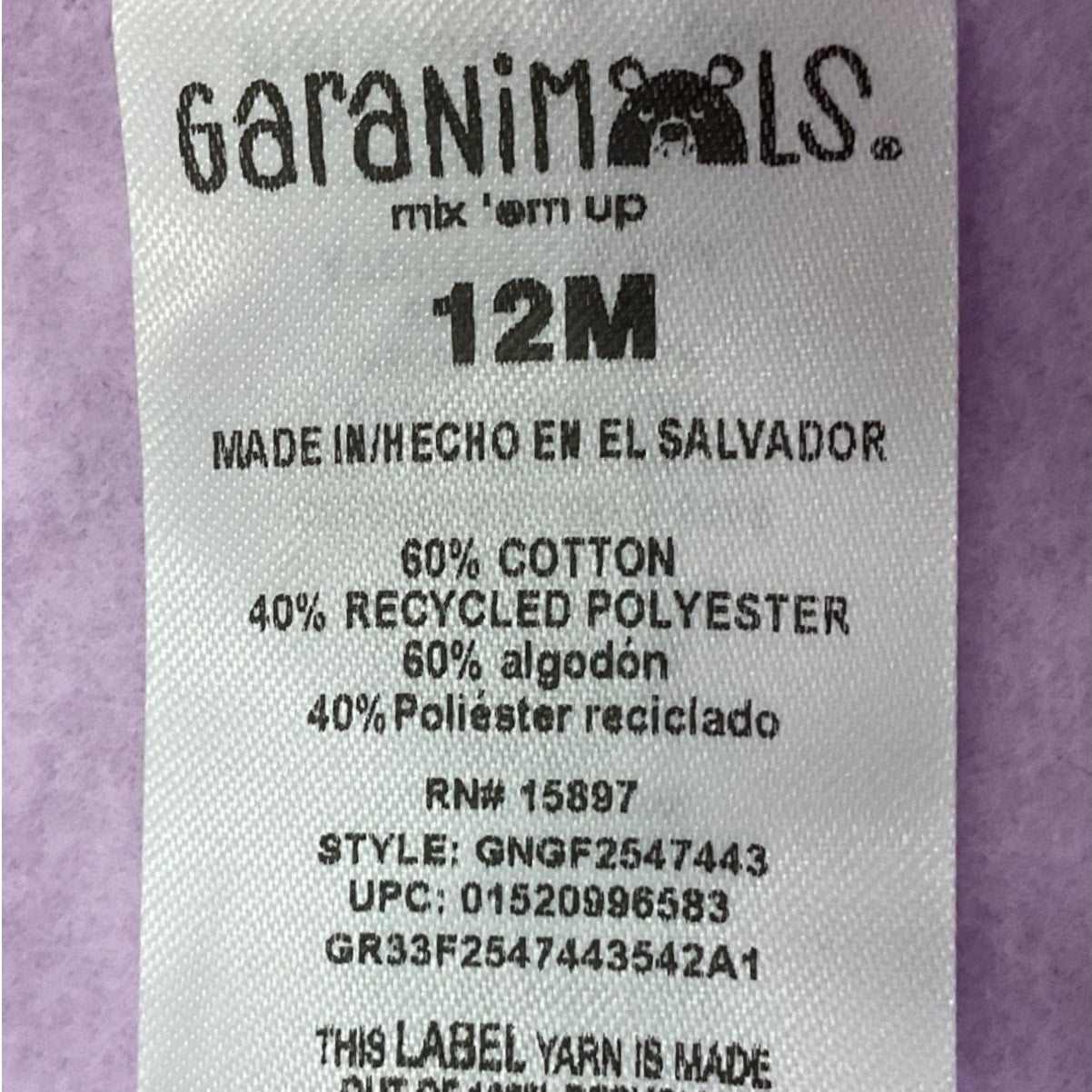 Pans Niña 12M (Garanimals)