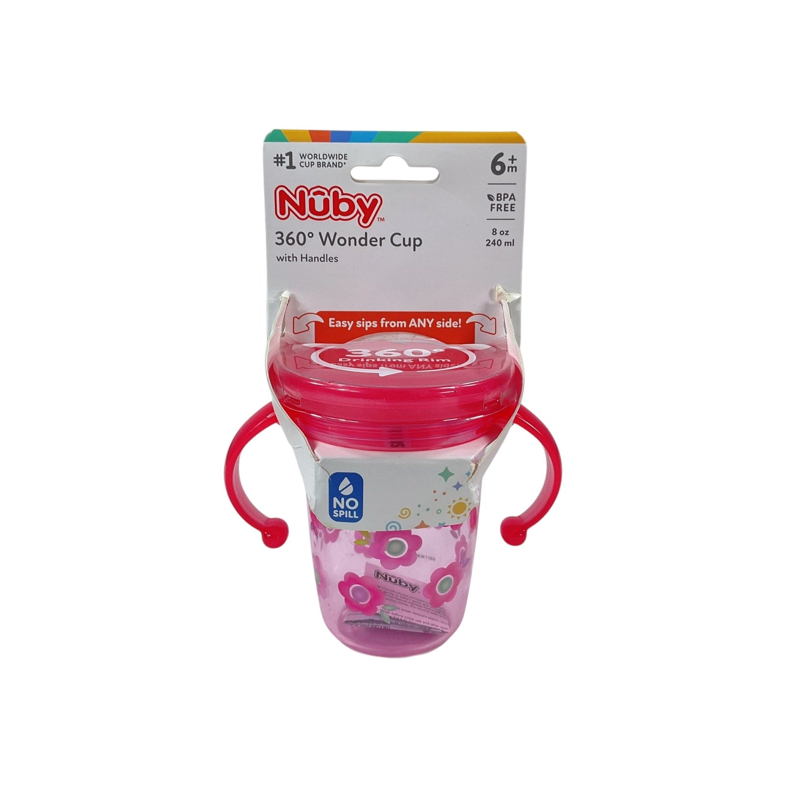 Vaso de aprendizaje antiderrames para bebés (Nuby)