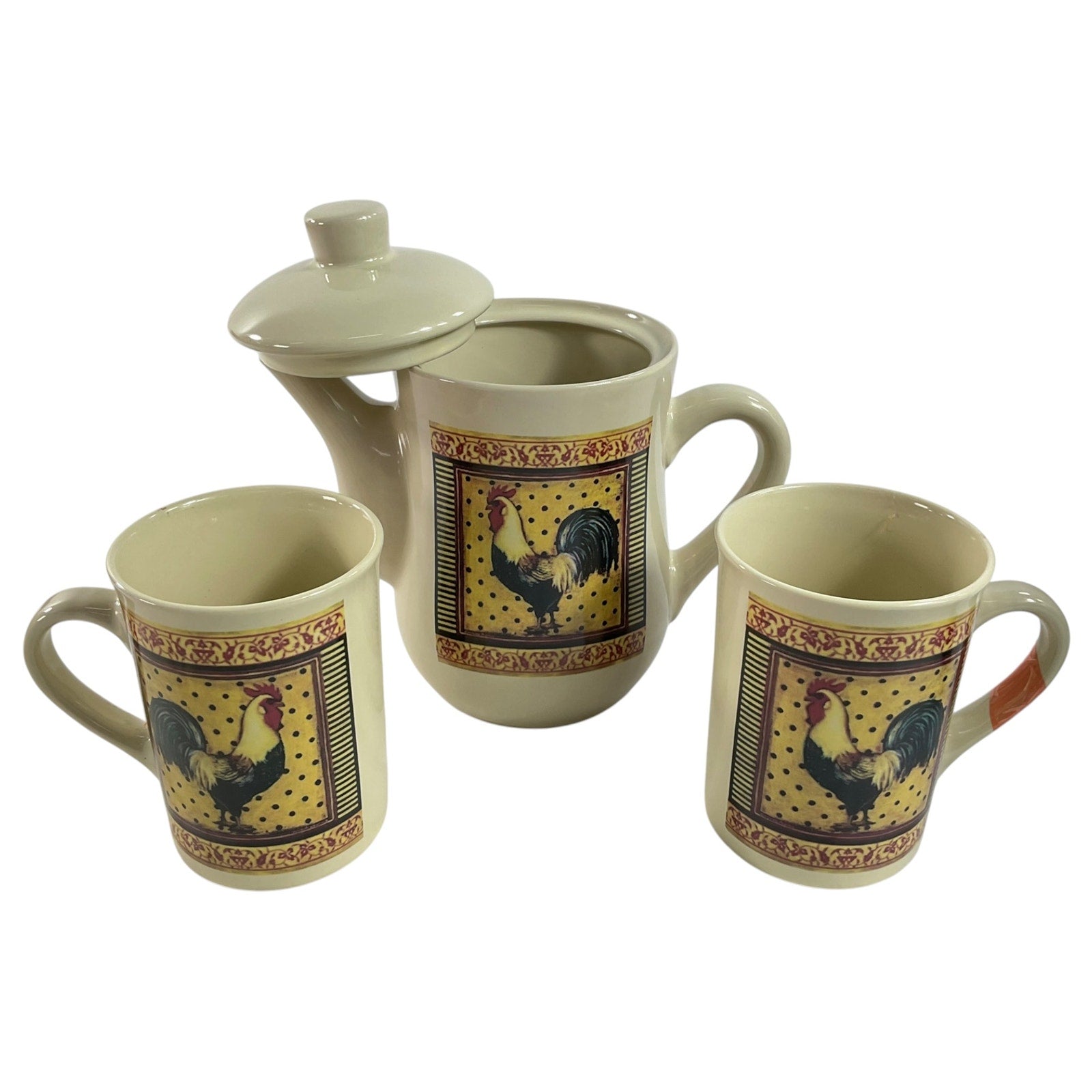 Set de jarra y taza (COUNTRY ROOSTER)
