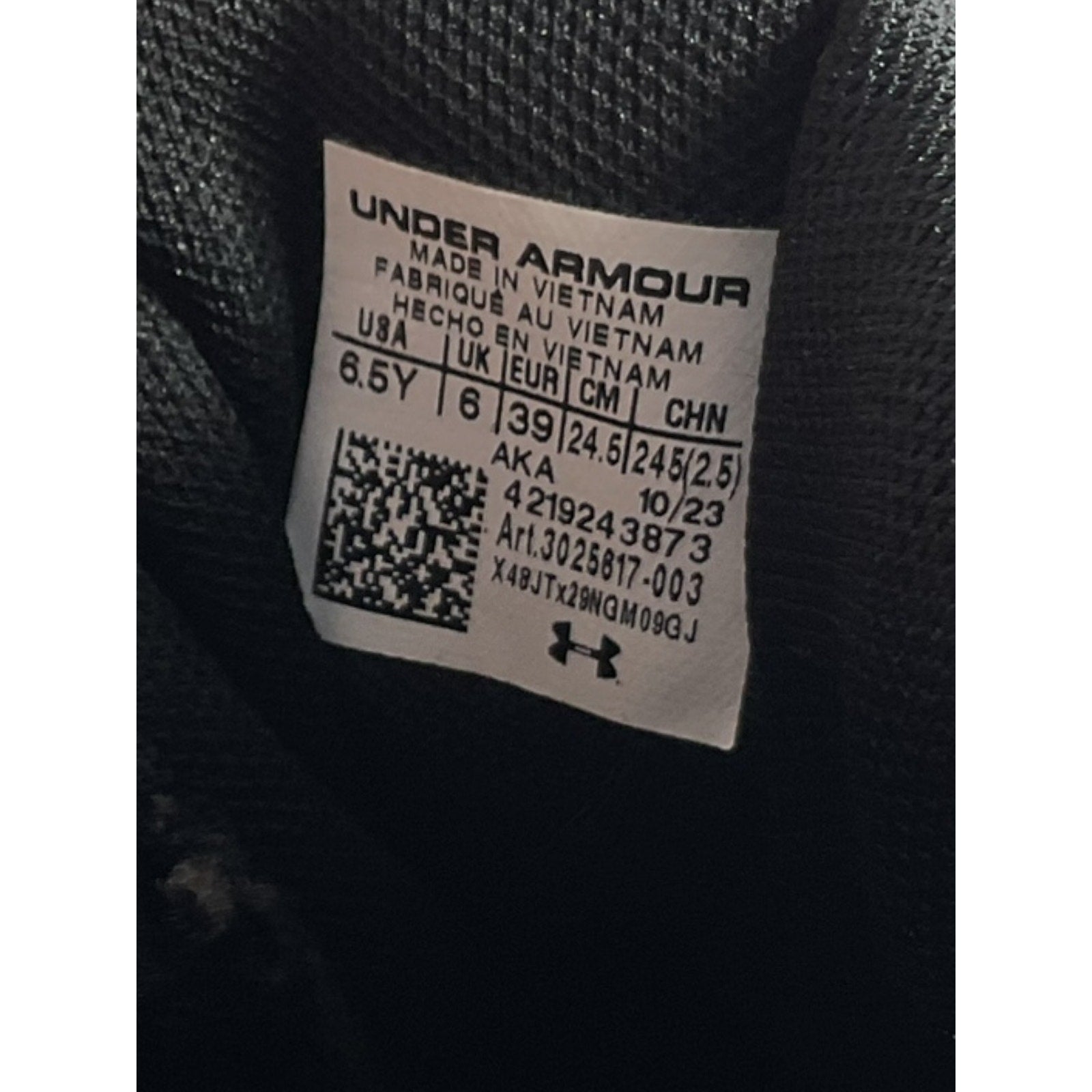 Tenis Niño 6.5Y (Under Armour)
