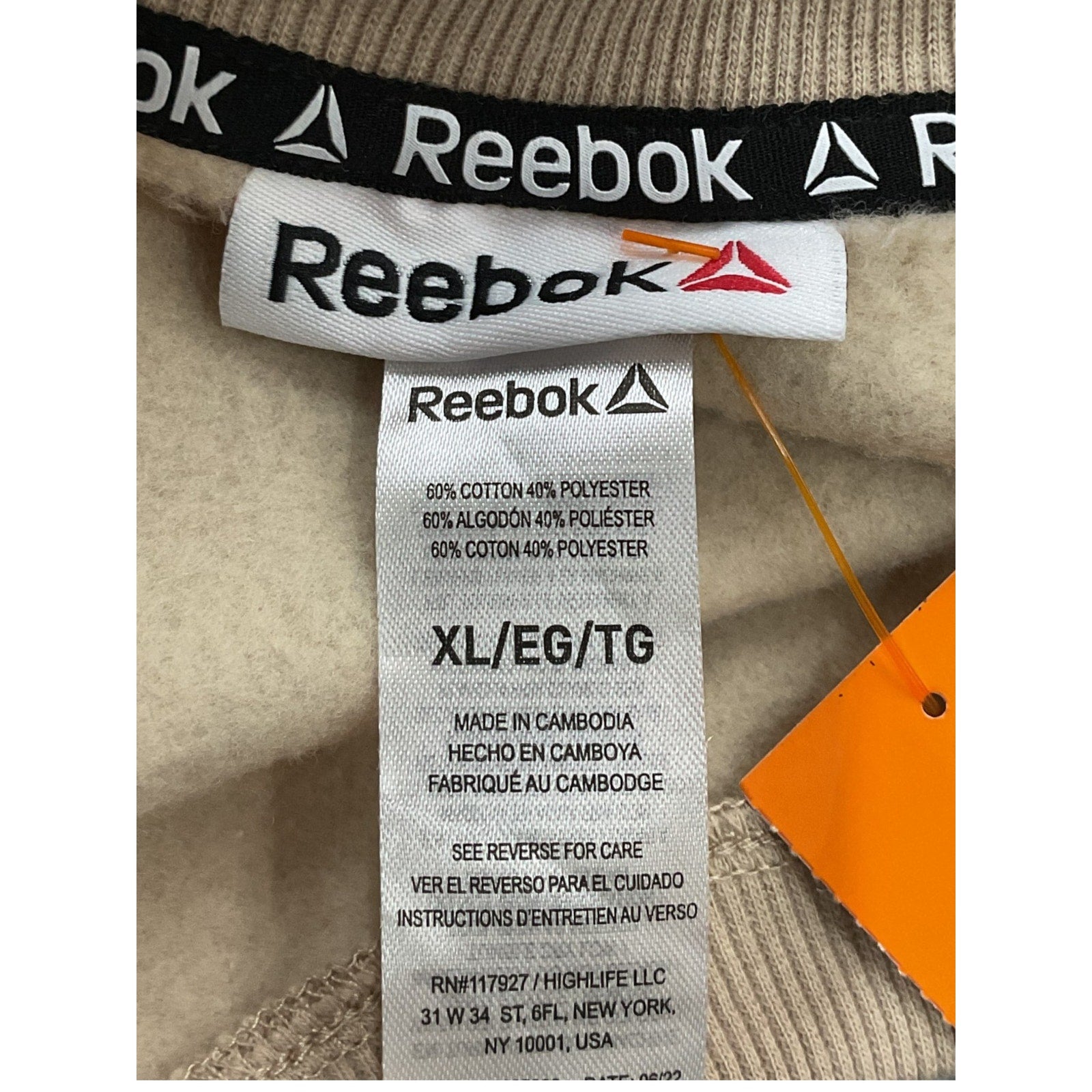 Sudadero XL  (Reebok)