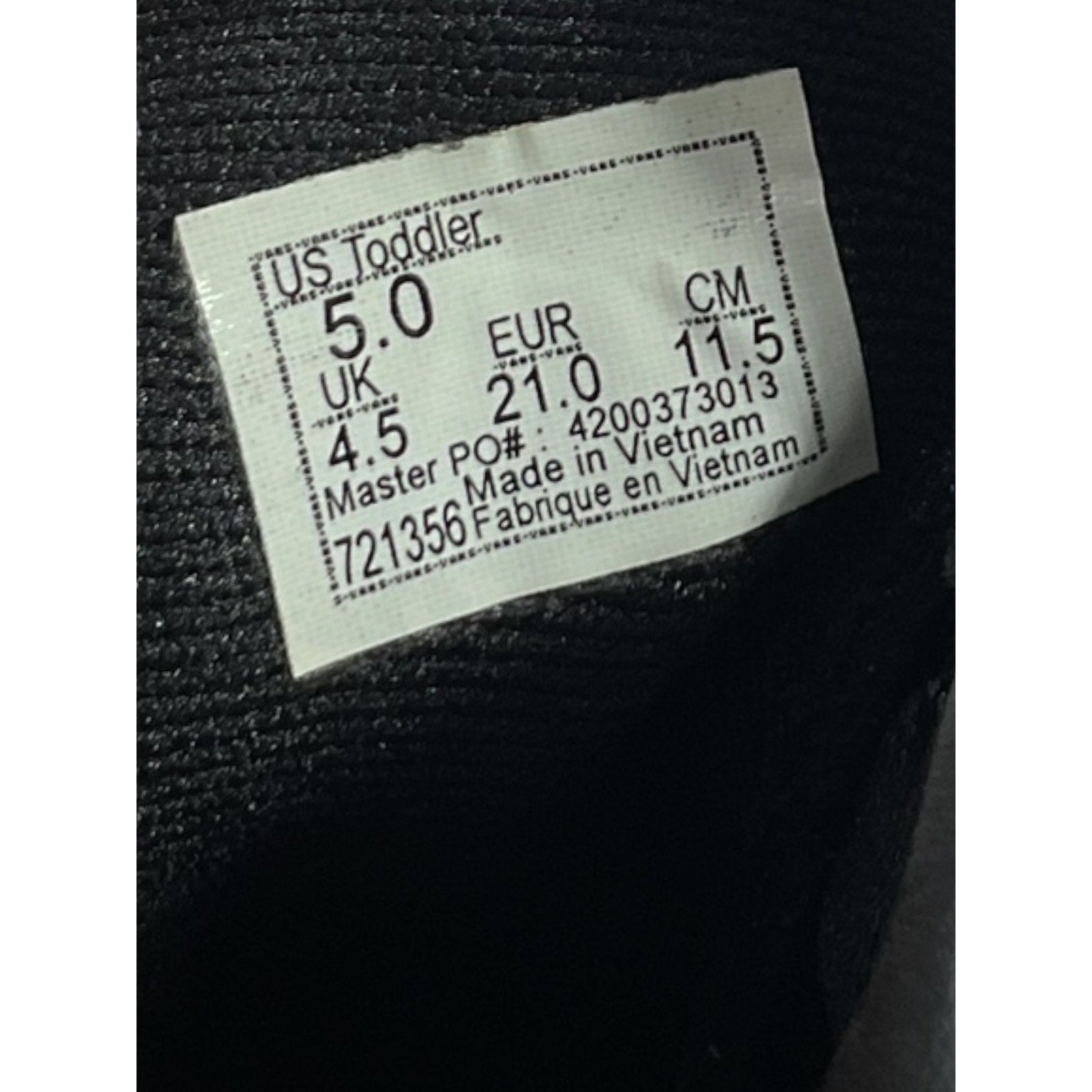 Tenis Niño 5 (Vans)