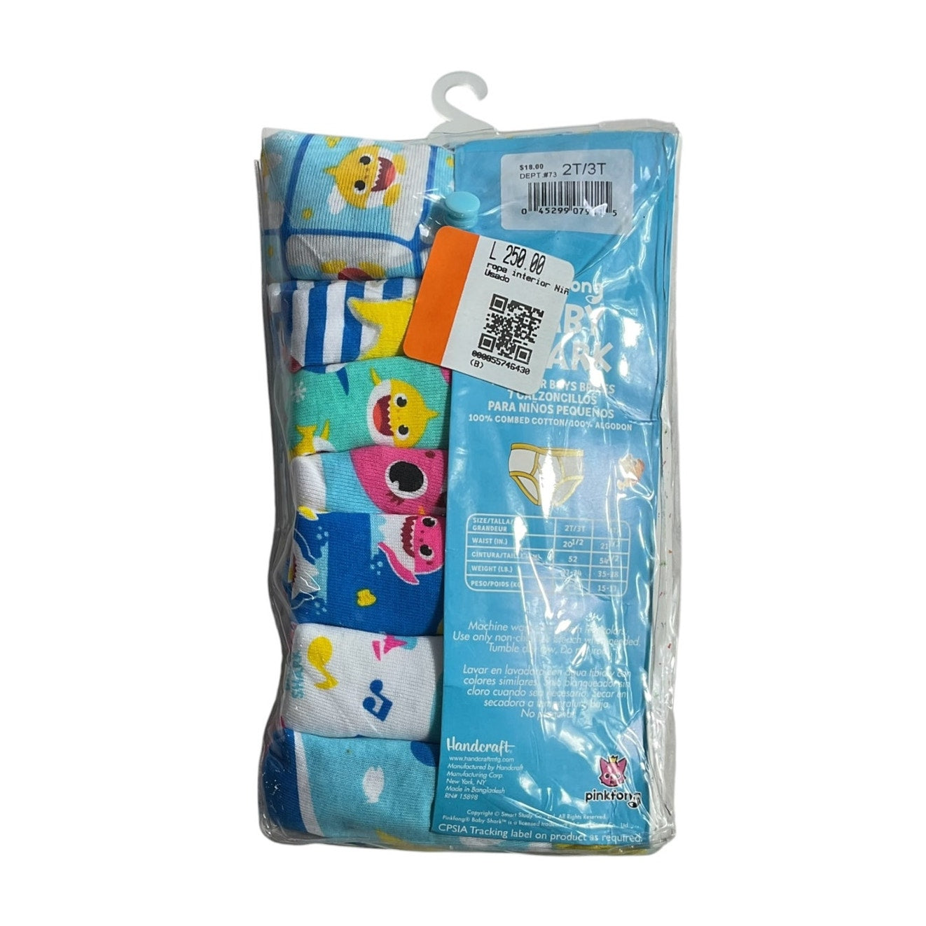 ropa interior Niño 2T/3T (Baby Shark)