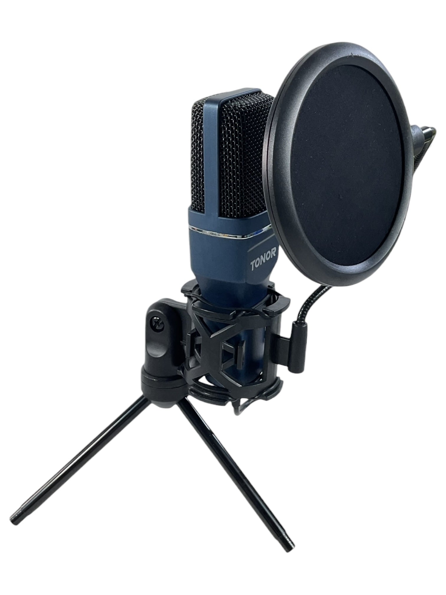Micrófono de condensador USB con soporte y filtro pop (TONOR)