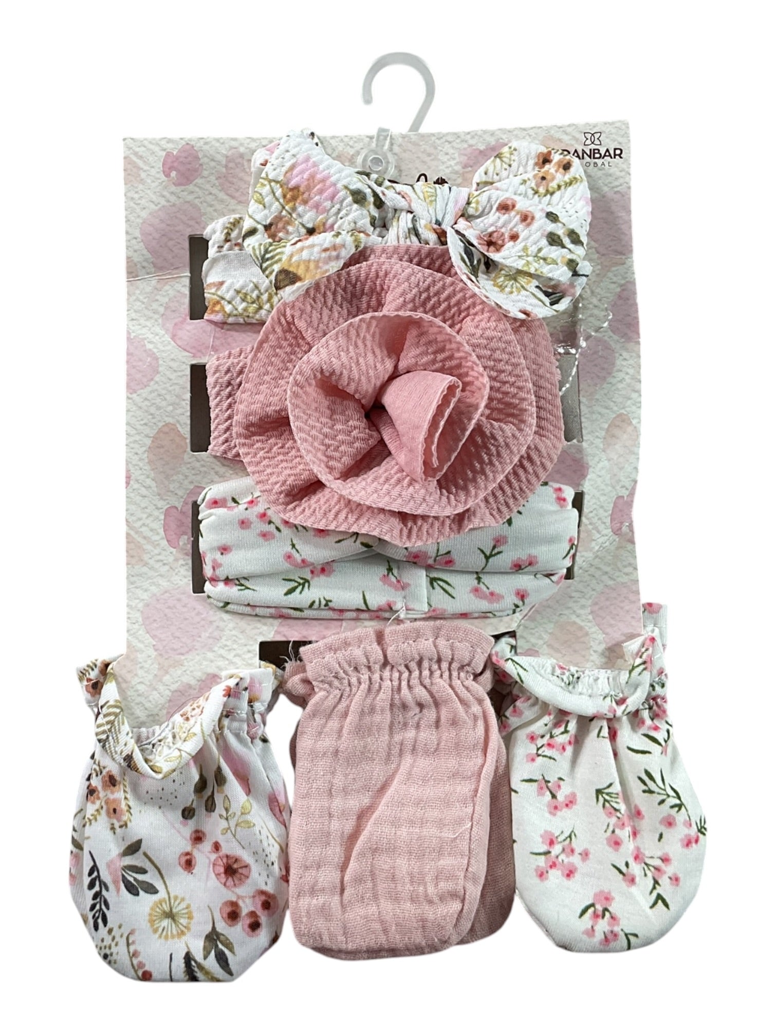 Set de diademas y guantes niña 0-3M (Danbar)