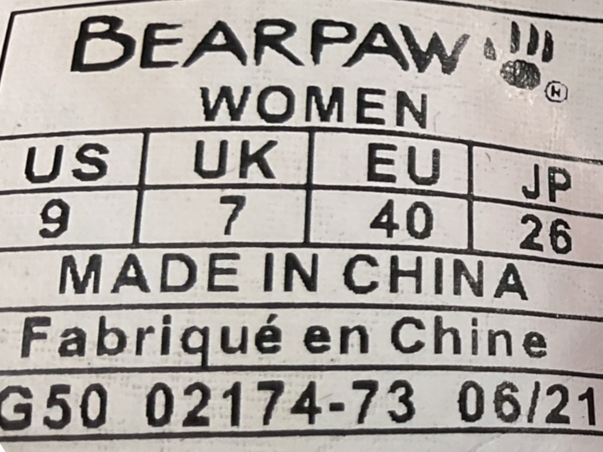 Zapato 9 (BEARPAW)