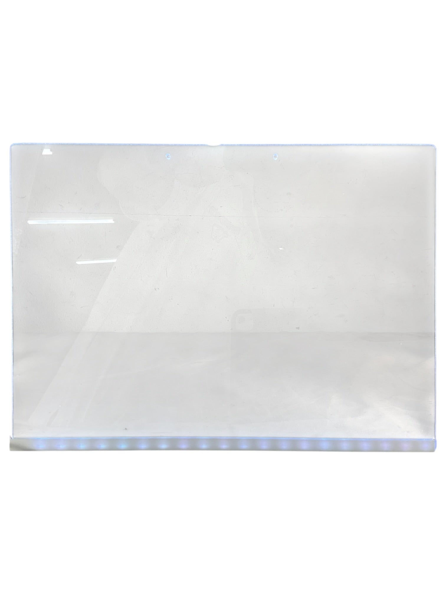 pizarra acrílica transparente con base de luz LED