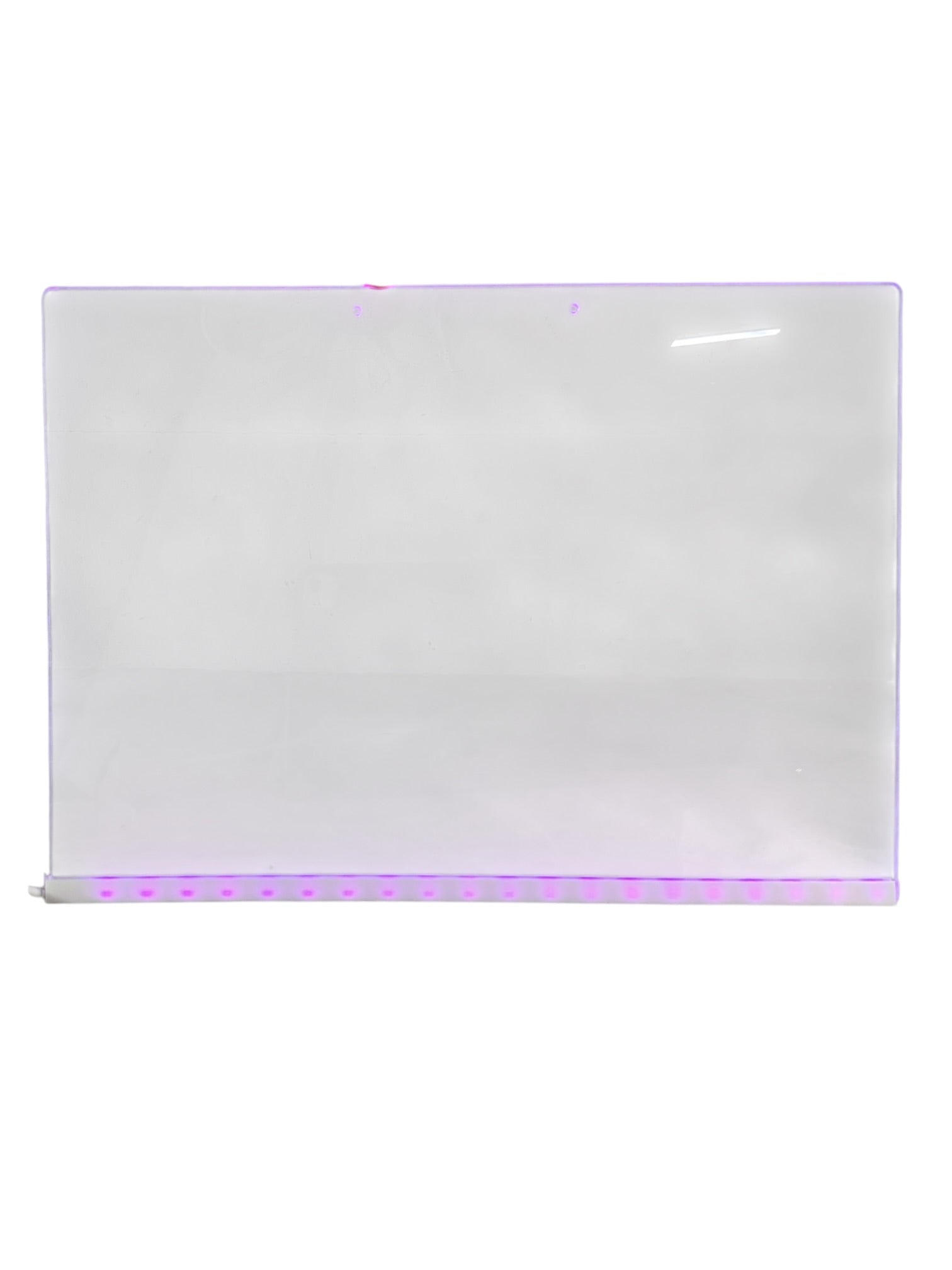 pizarra acrílica transparente con base de luz LED