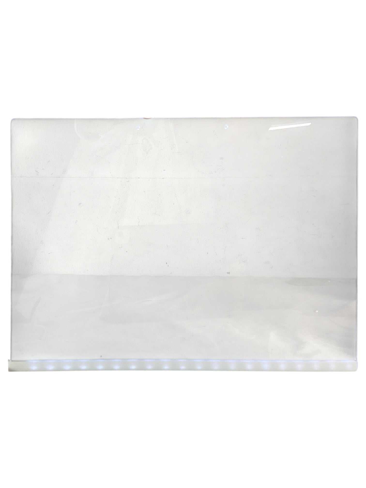 pizarra acrílica transparente con base de luz LED