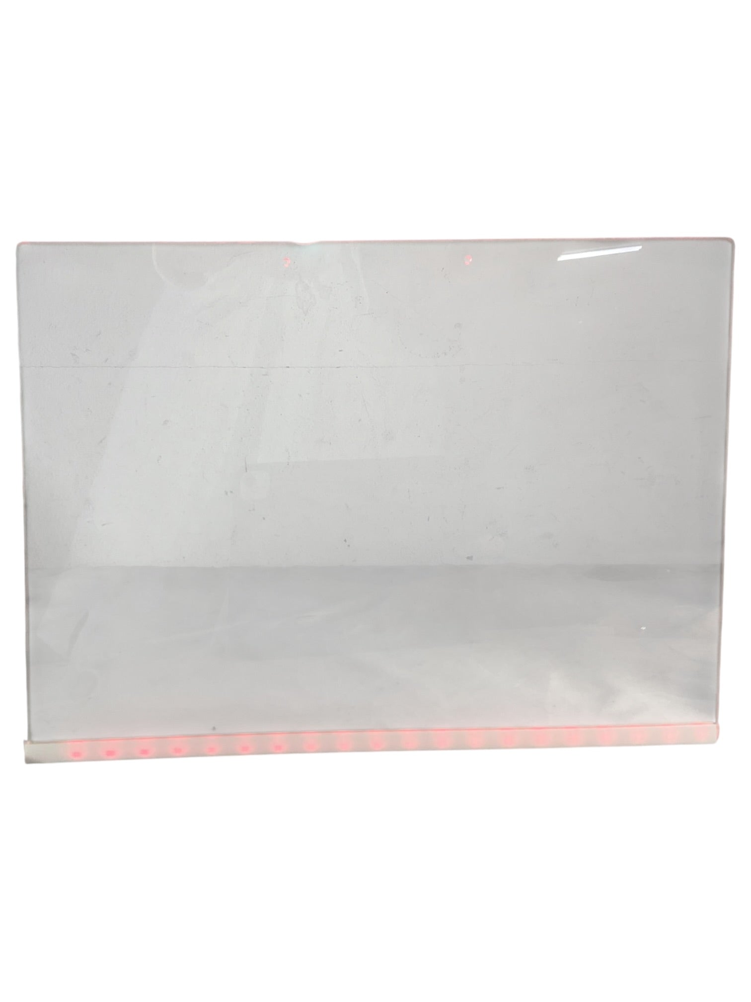 pizarra acrílica transparente con base de luz LED
