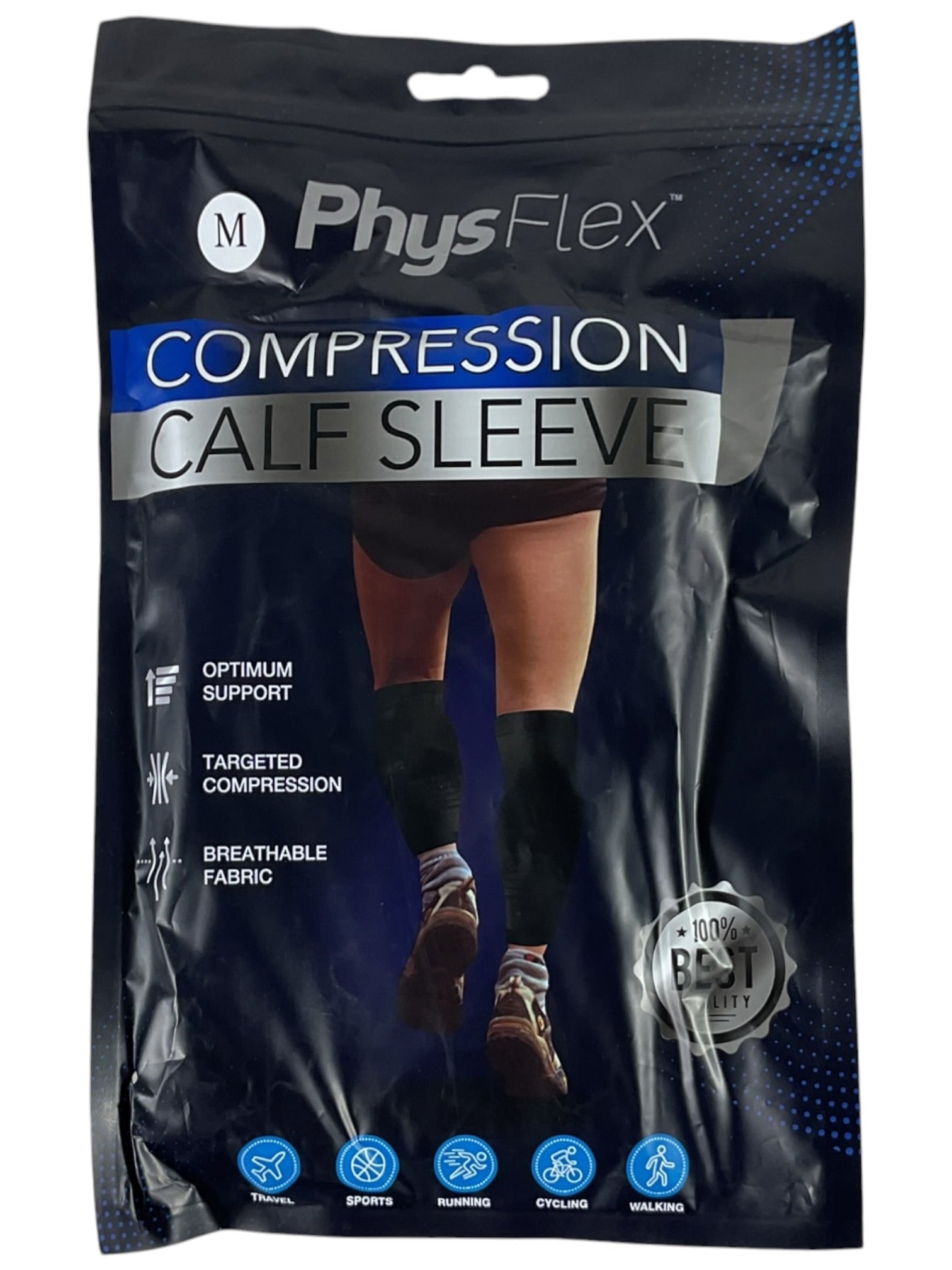 mangas de compresión para pantorrilla M (Phys Flex)