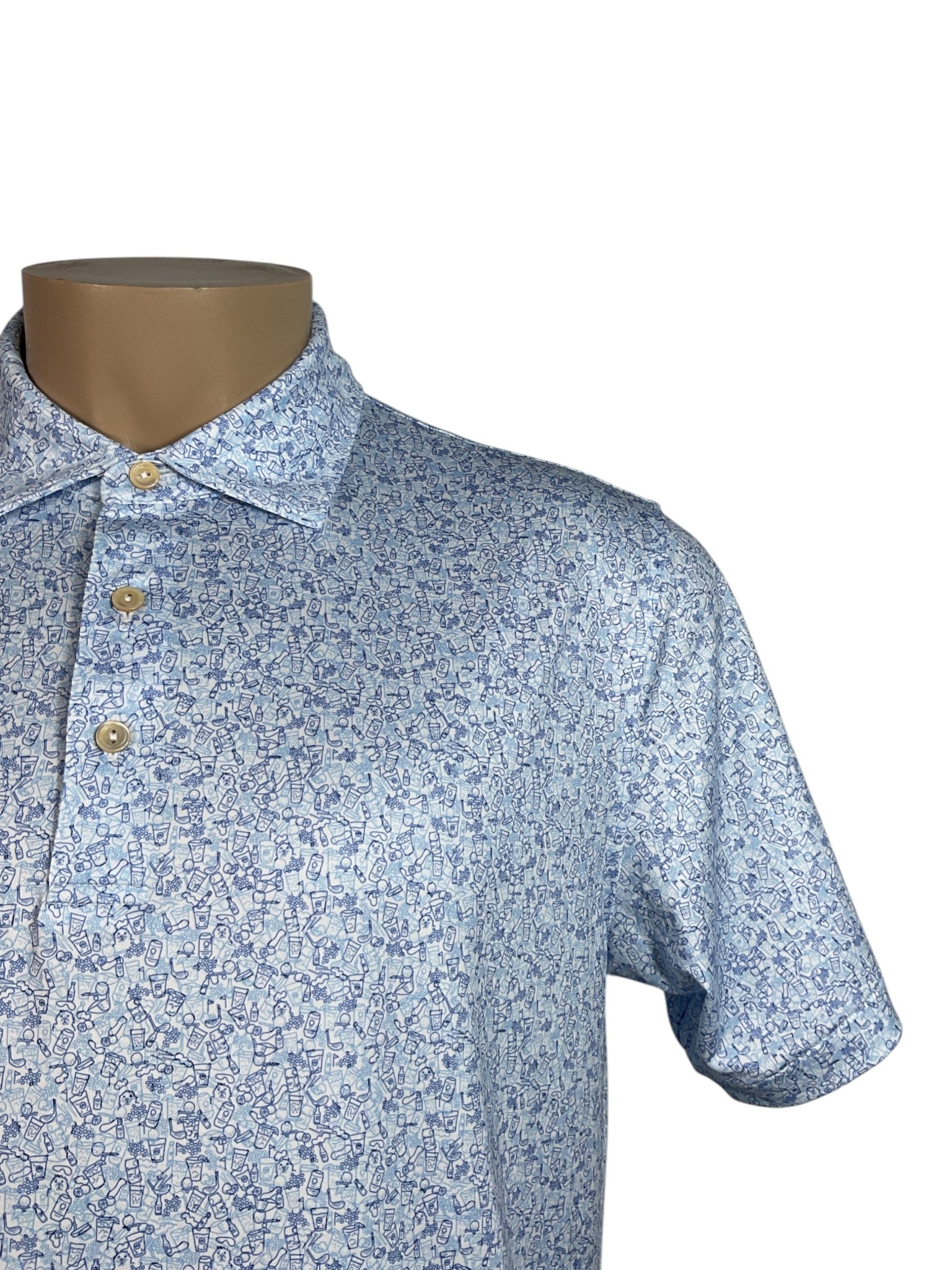 Camisa tipo polo M (Peter Millar)