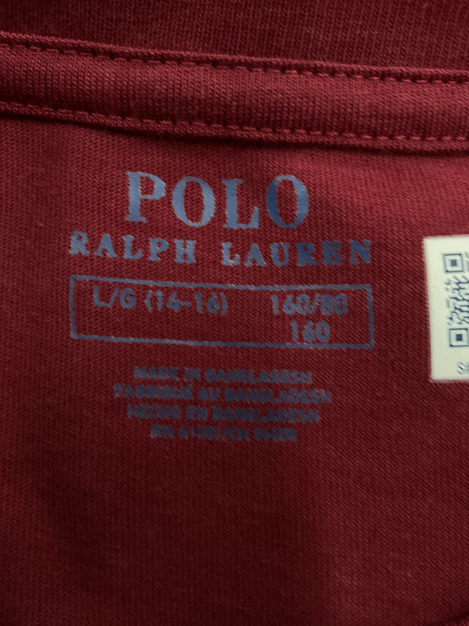 Sueter niño 14-16 (Polo Ralph Lauren)