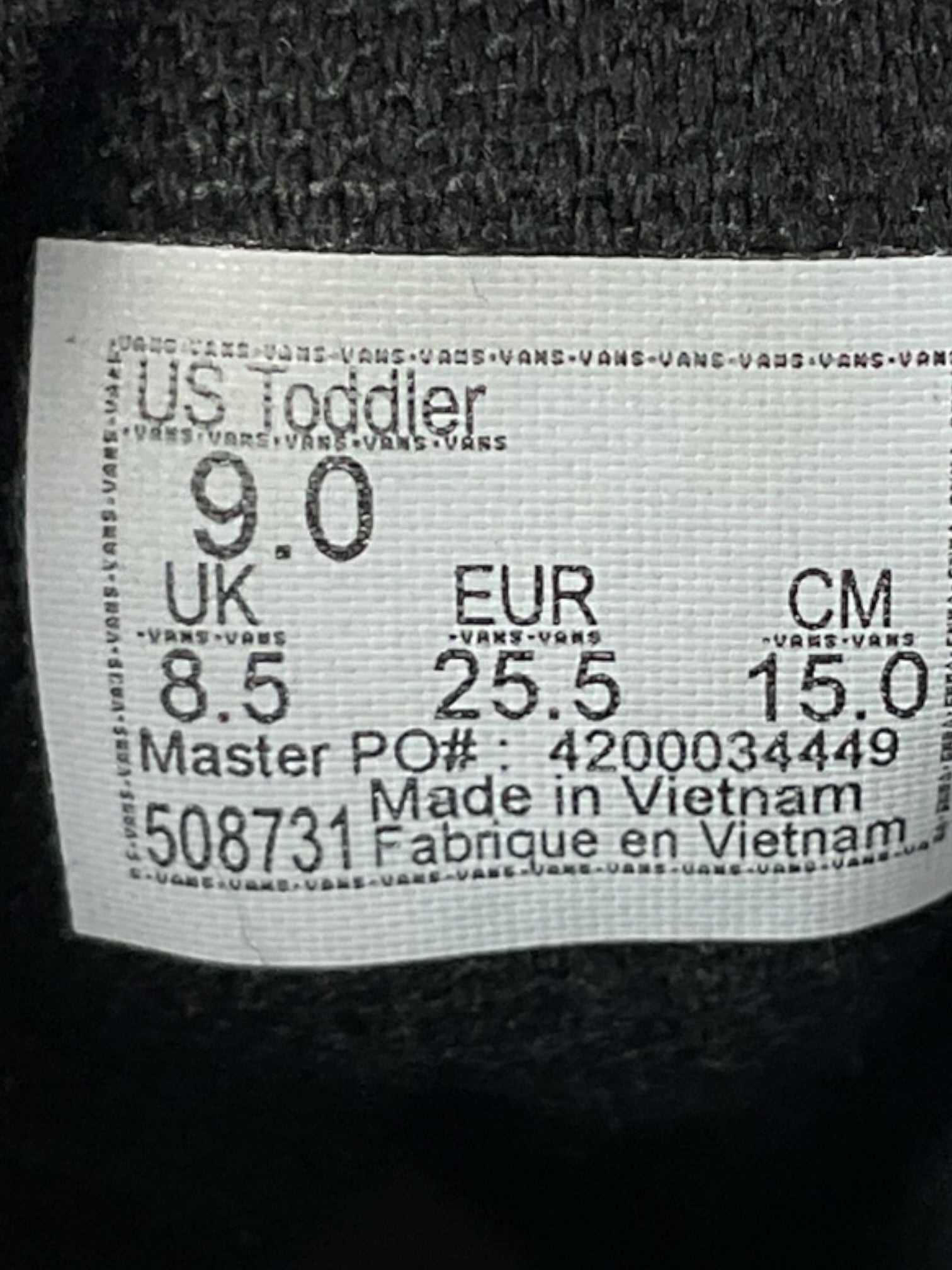 Tenis niño 9 (Vans)